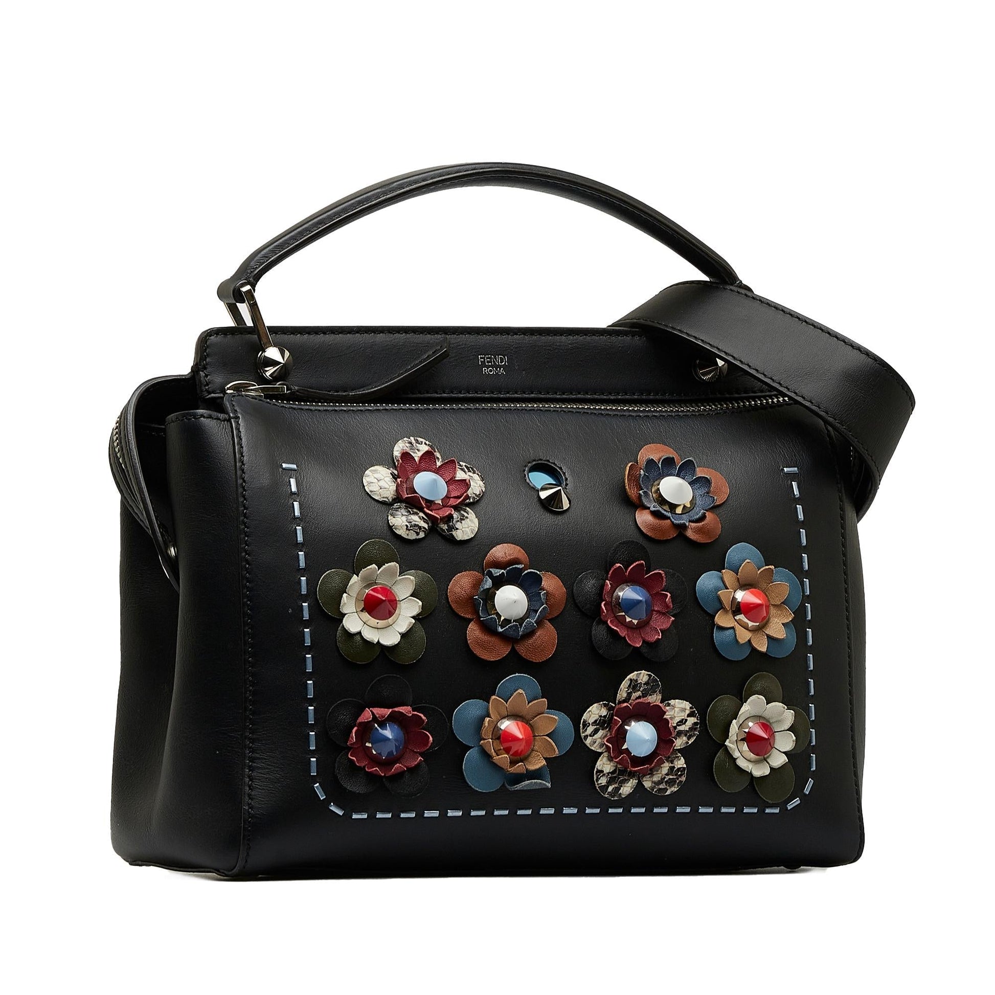 Fendi Flowerland Dotcom Satchel Shg Vgugwn Satchel Bag