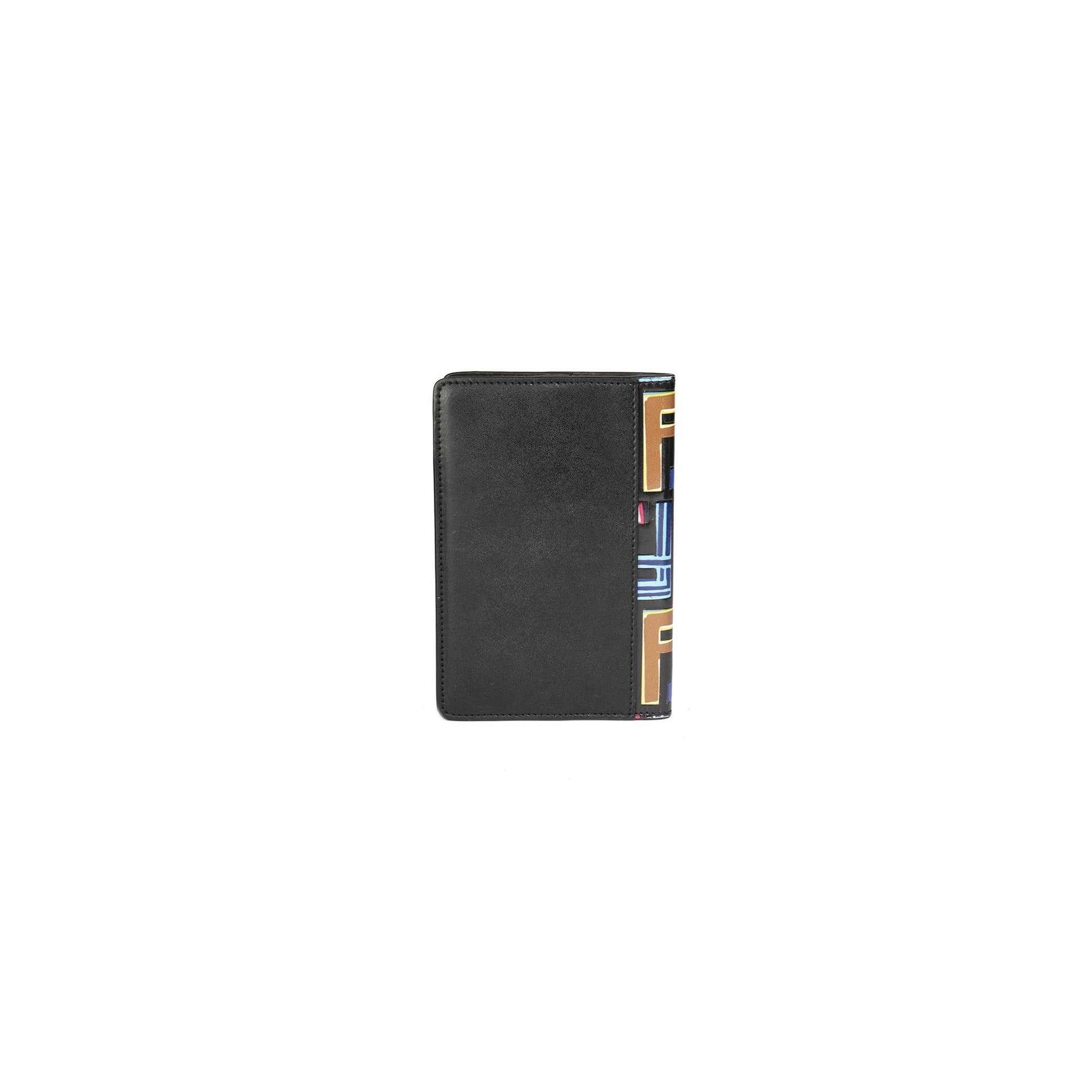 Fendi Fun Fair Multicolour Passport Holder Travel Bag Leather