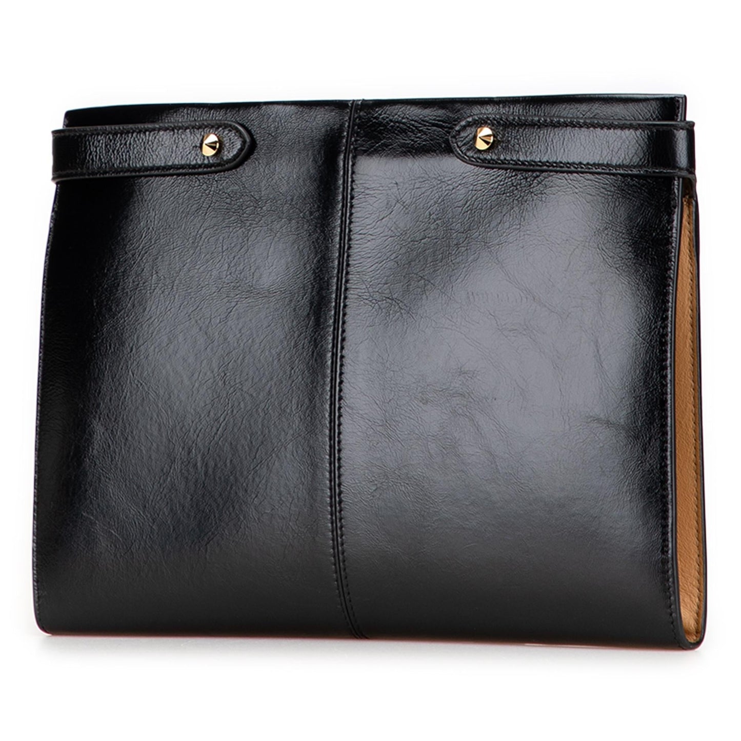 Fendi Glazed Calfskin Slim Peekaboo Turn Lock Clutch Clutch Bag