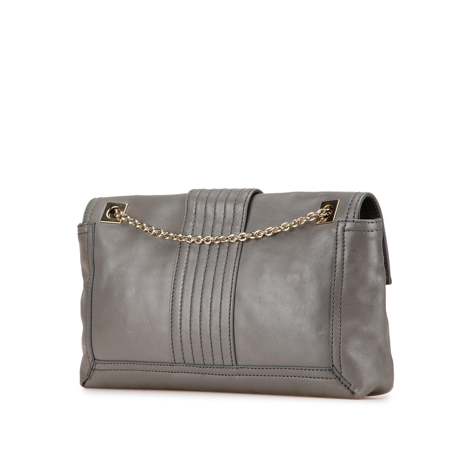 Fendi Glazed Baguette Crossbody Leather Chain Flap Shoulder Bag Flap Baguette Crossbody
