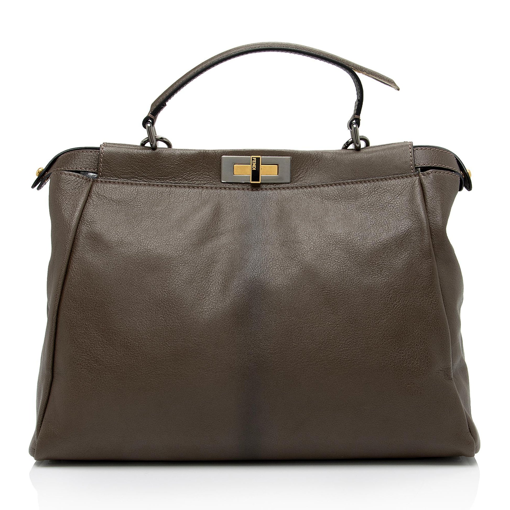 Fendi Goatskin Peekaboo Satchel Final Sale Shf Ef9Skv Large Satchel Bag