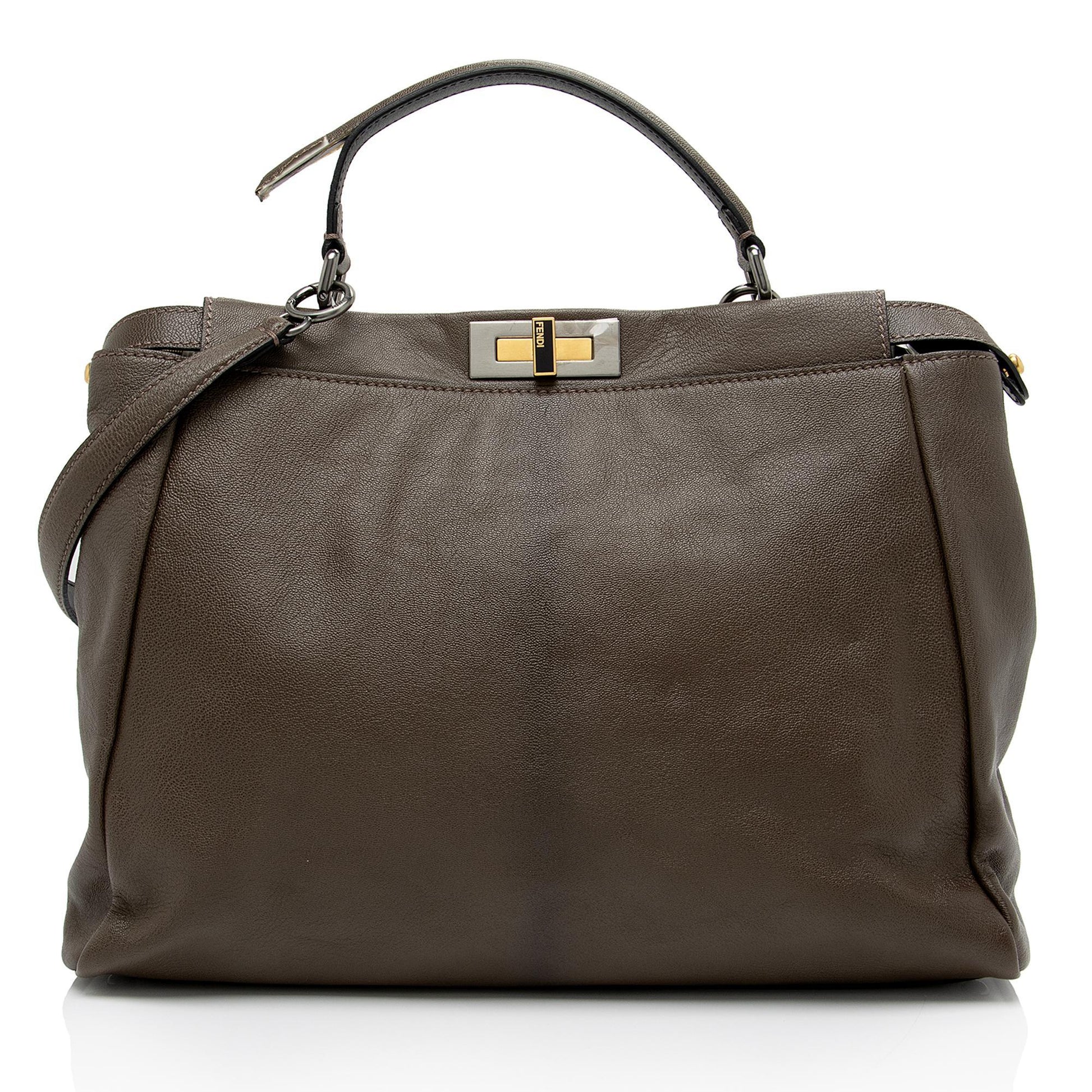 Fendi Goatskin Peekaboo Satchel Final Sale Shf Ef9Skv Large Satchel Bag