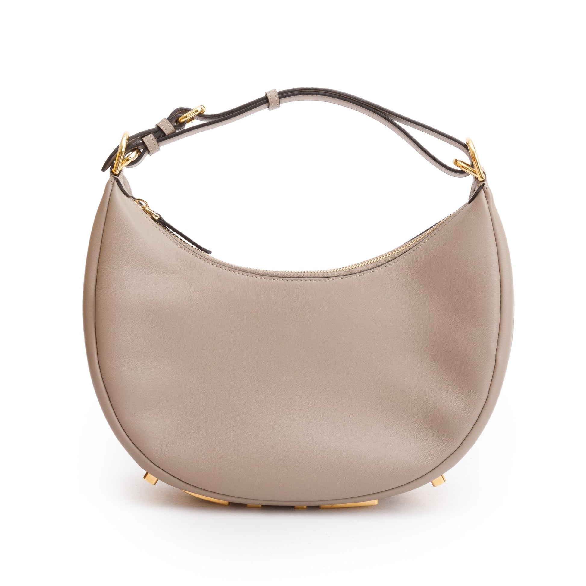 Fendi Grey Calf graphy Bag Leather Small Travel Bag