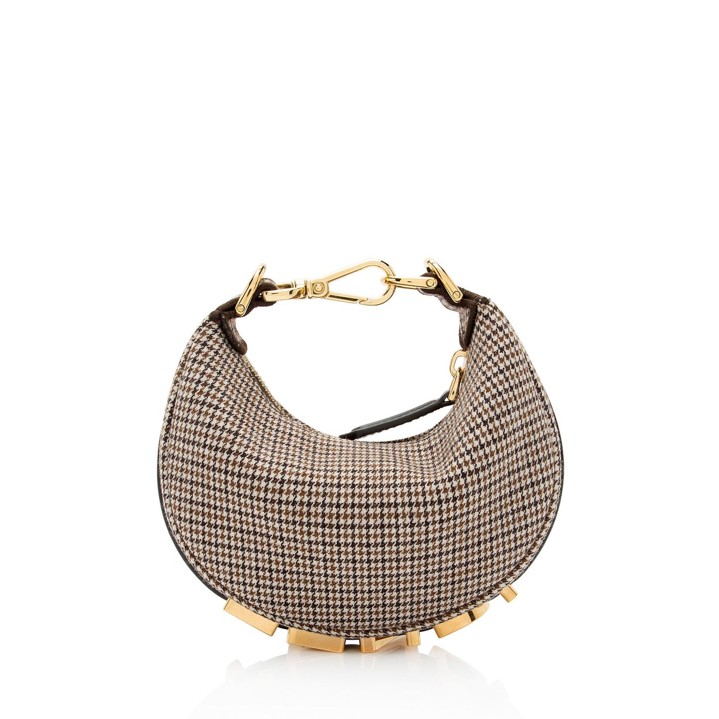 Fendi Fabric graphy Nano Hobo Shf N6Caie Clutch Bag