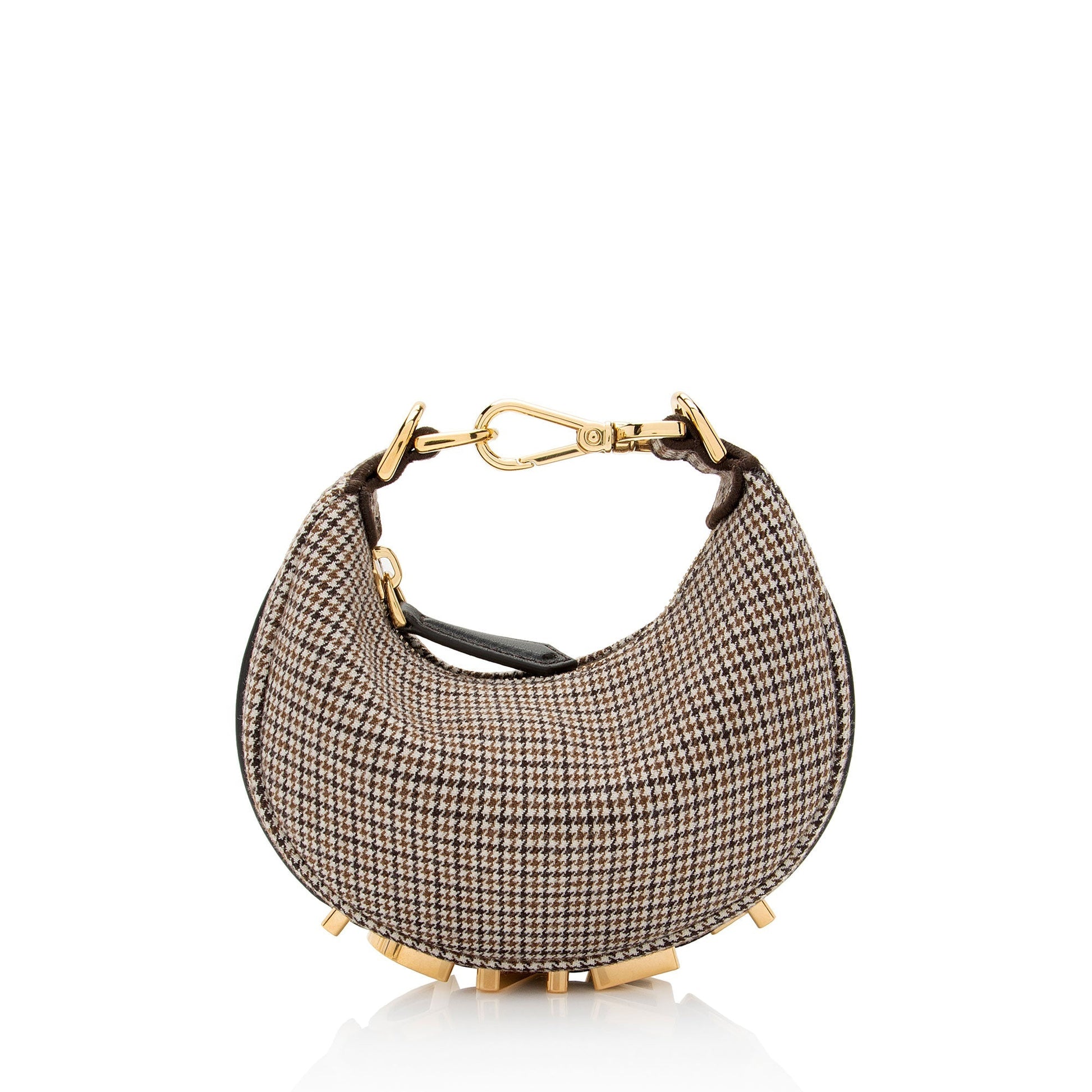Fendi Fabric graphy Nano Hobo Shf N6Caie Clutch Bag