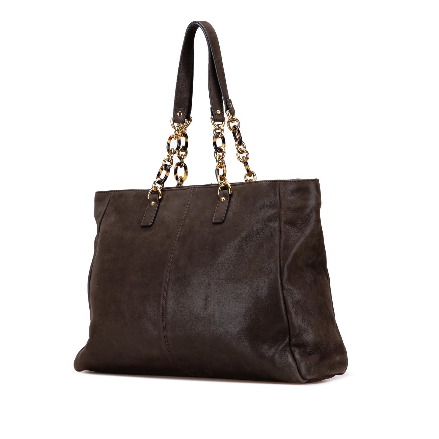 Fendi Iridescent Tote Leather Chain Tote Bag