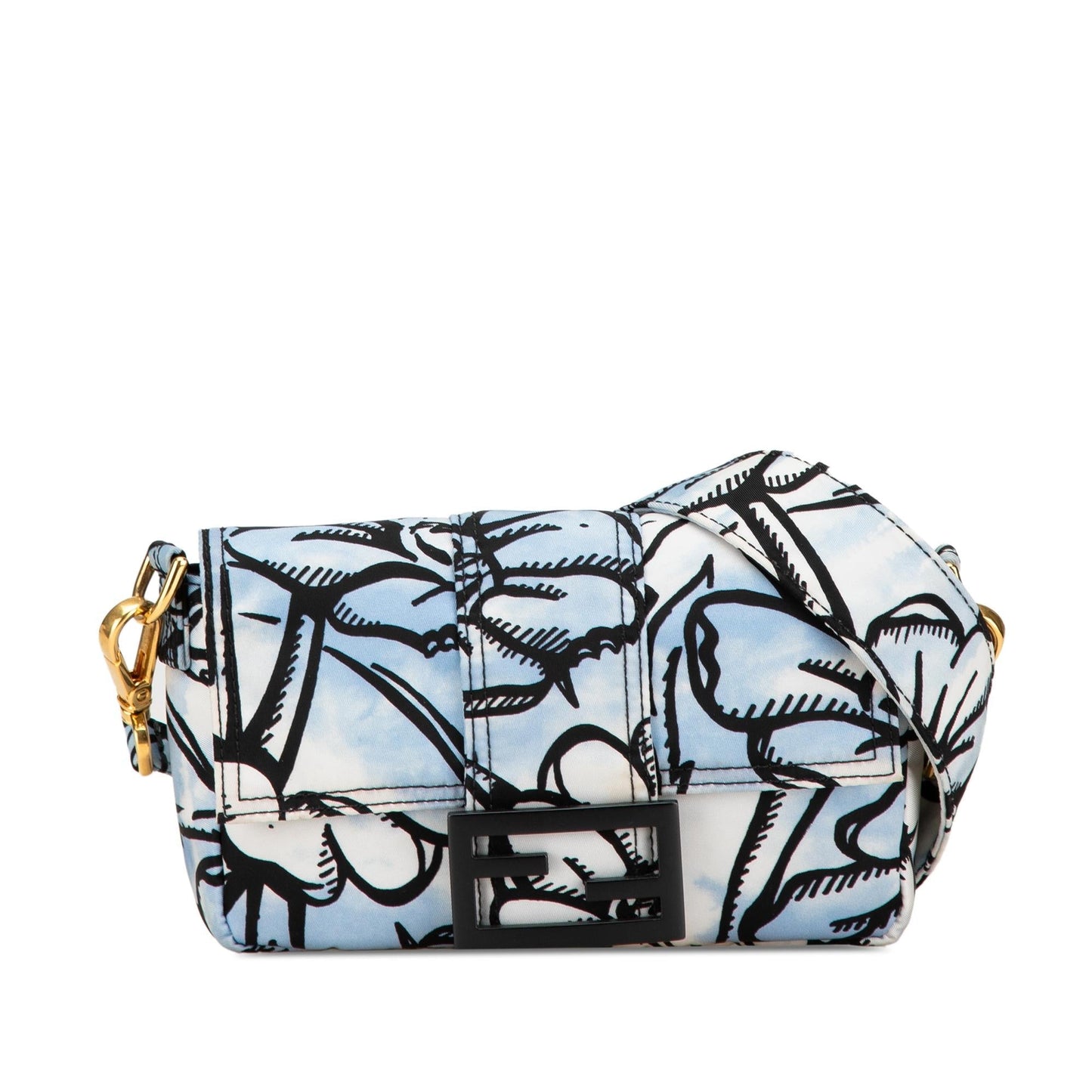 Fendi Joshua Vides Convertible Baguette Crossbody Nylon Mini Shoulder Bag Crossbody Shg Bno5Qn