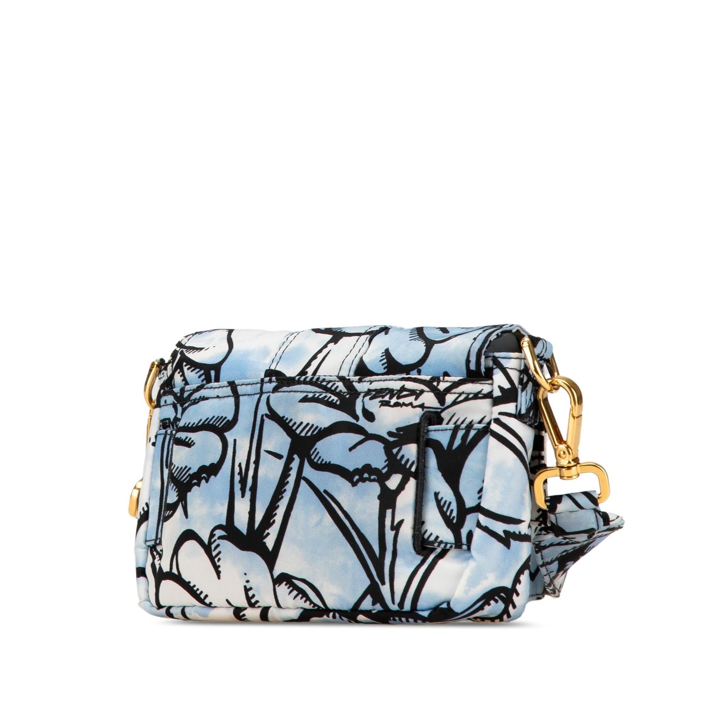 Fendi Joshua Vides Convertible Baguette Crossbody Nylon Mini Shoulder Bag