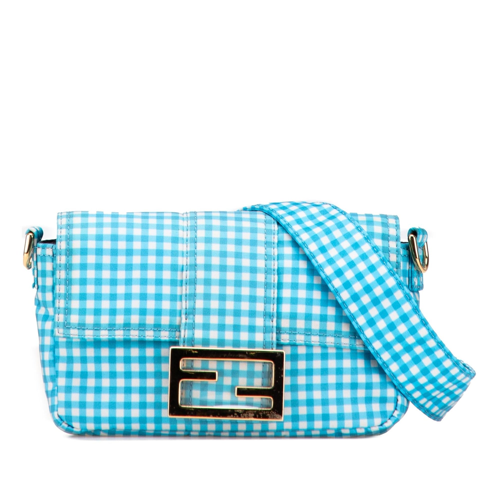 Fendi Joshua Vides Convertible Baguette Satchel Nylon Mini Satchel Bag