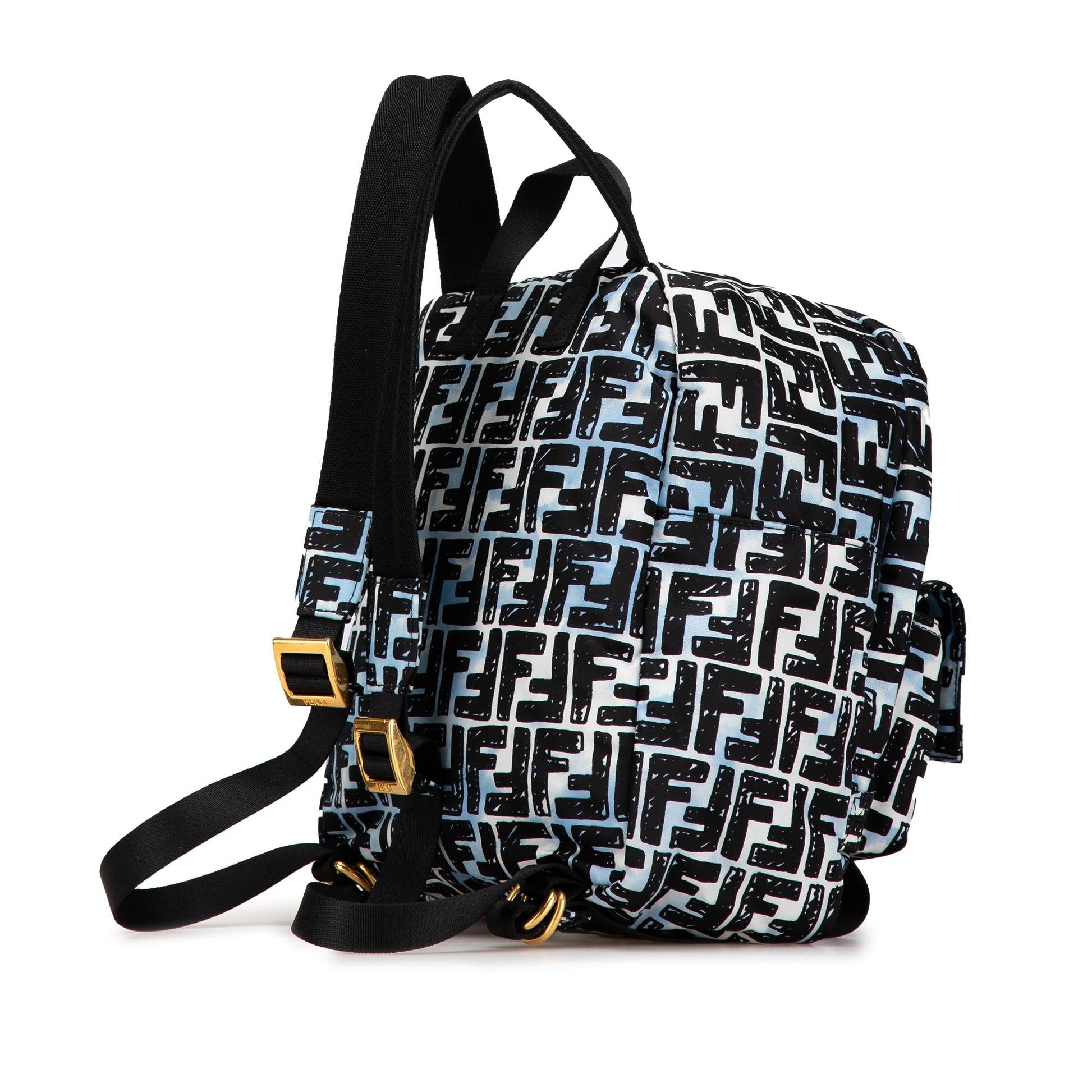 Fendi Joshua Vides Baguette Backpack Nylon Small Shoulder Bag