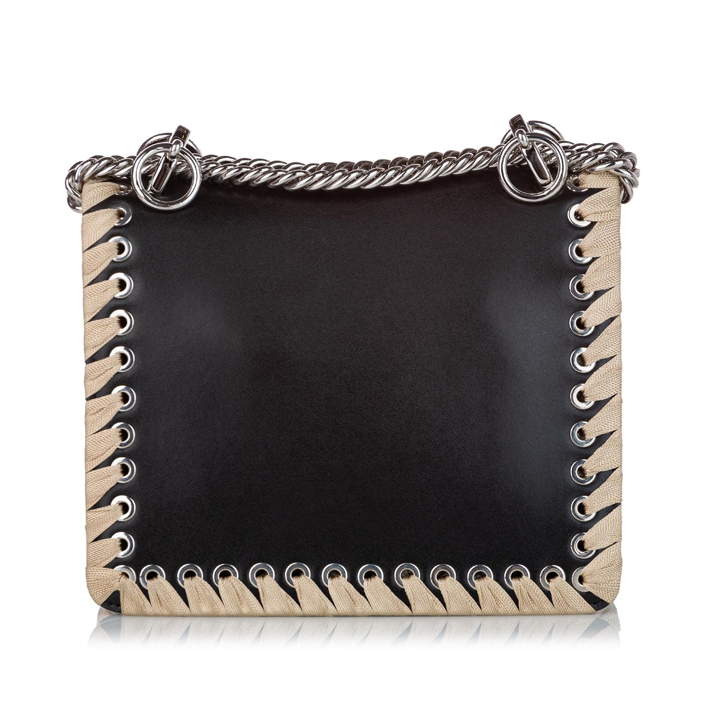 Fendi Kan Lace Up Crossbody Bag Shg Leather