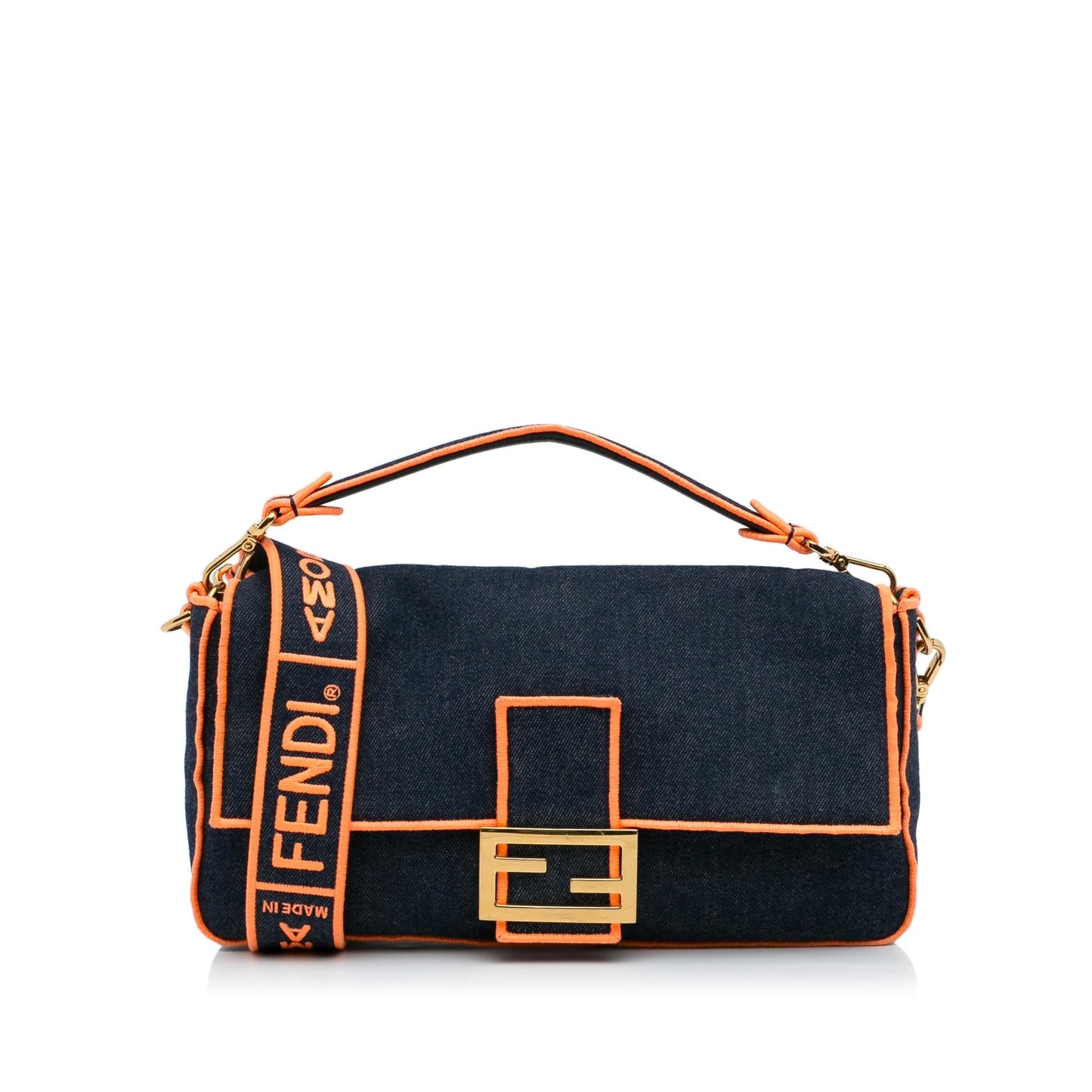 Fendi Baguette Bag Shg Zrijda Denim Large Satchel Bag