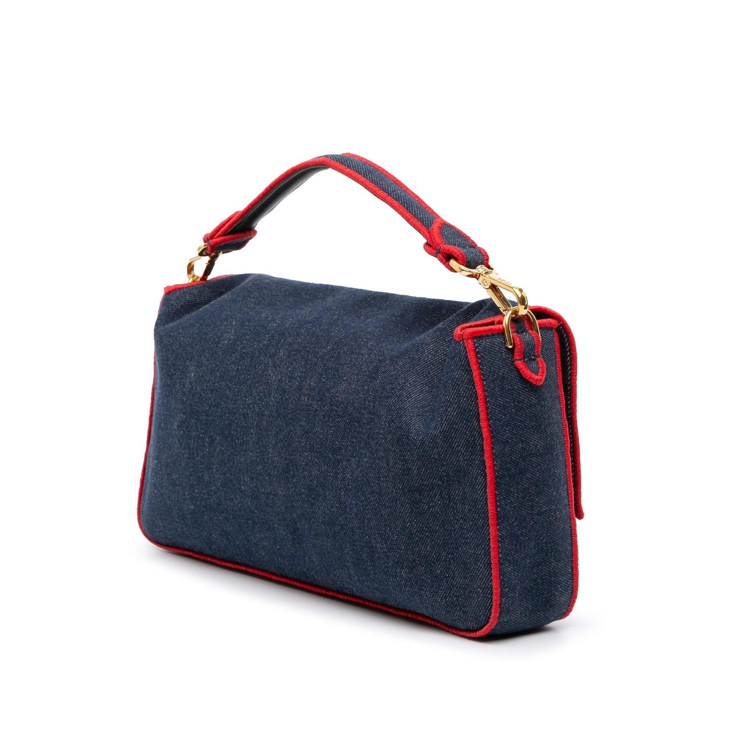 Fendi Baguette Satchel Denim Large Satchel Bag Baguette Satchel 2