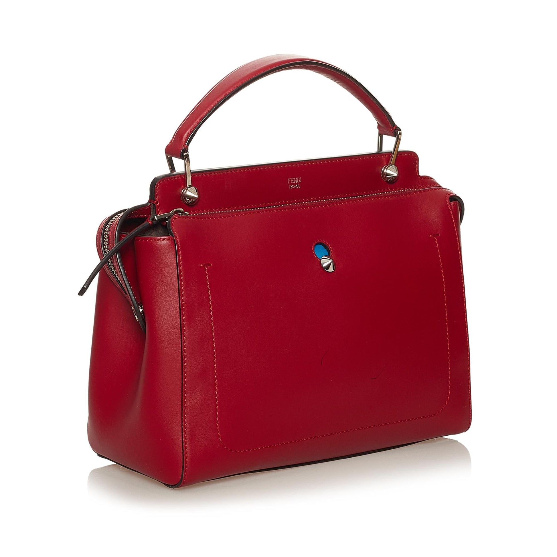 Fendi Dotcom Satchel Shg Ejmozi Leather Large Satchel Bag