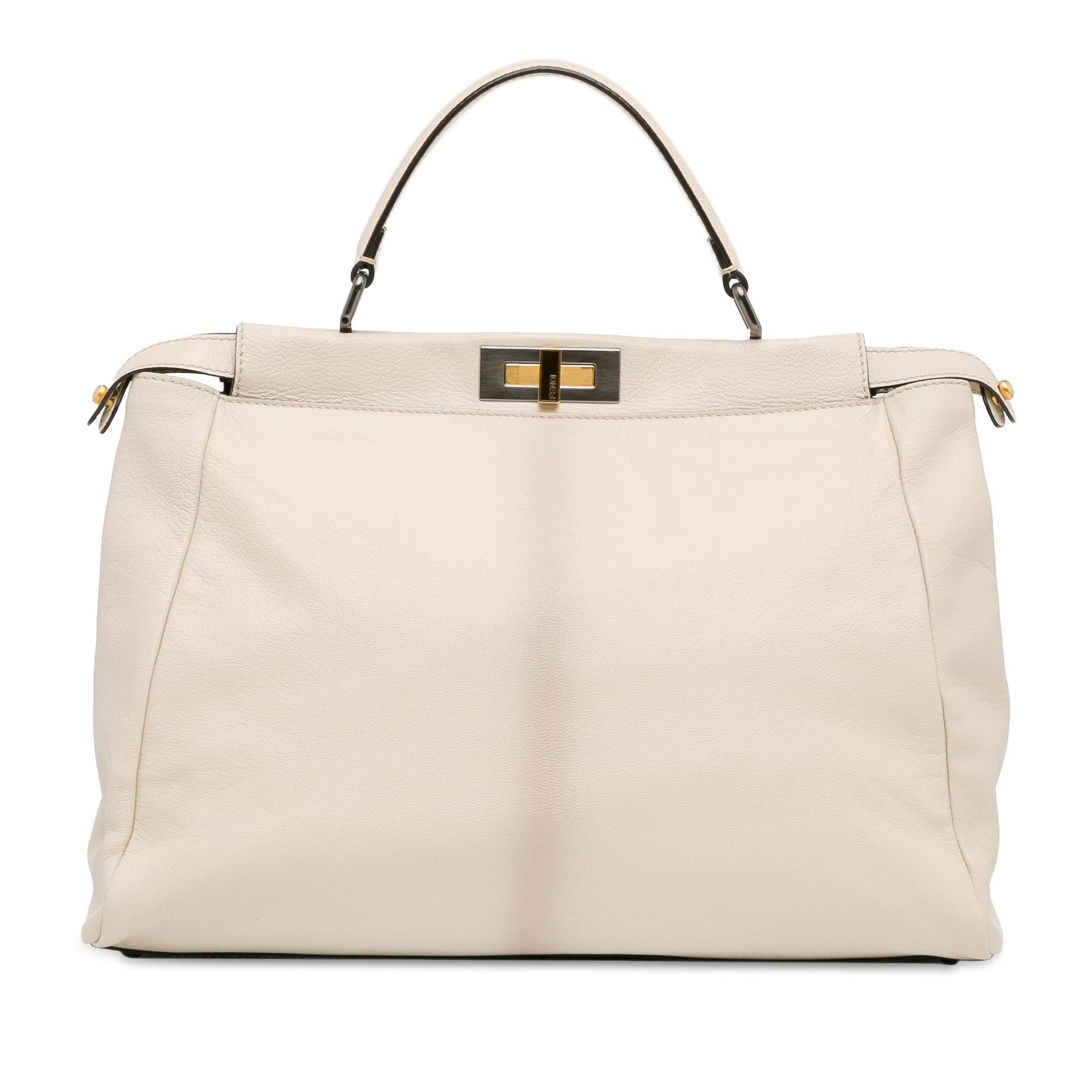 Fendi Peekaboo Shg H04U5U Satchel Bag Leather Large