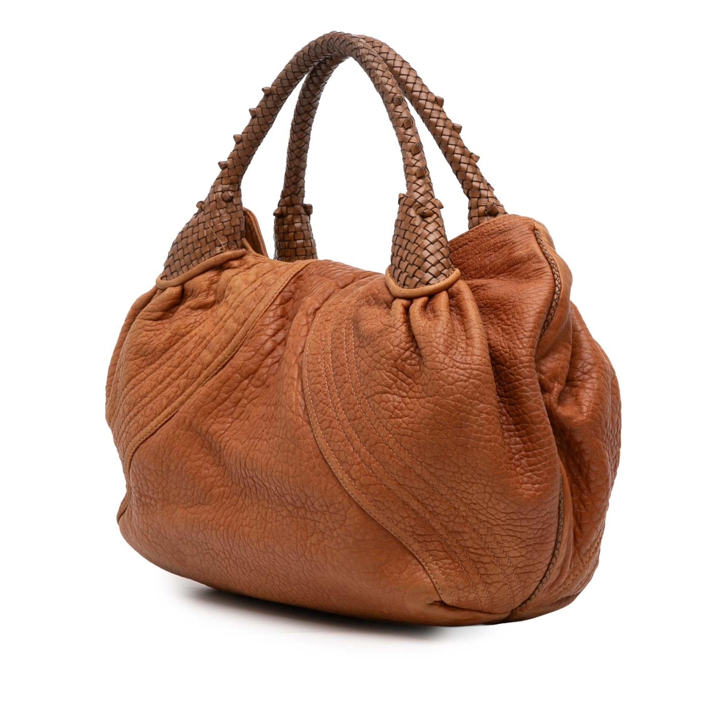 Fendi Spy Handbag Leather Large Satchel Bag