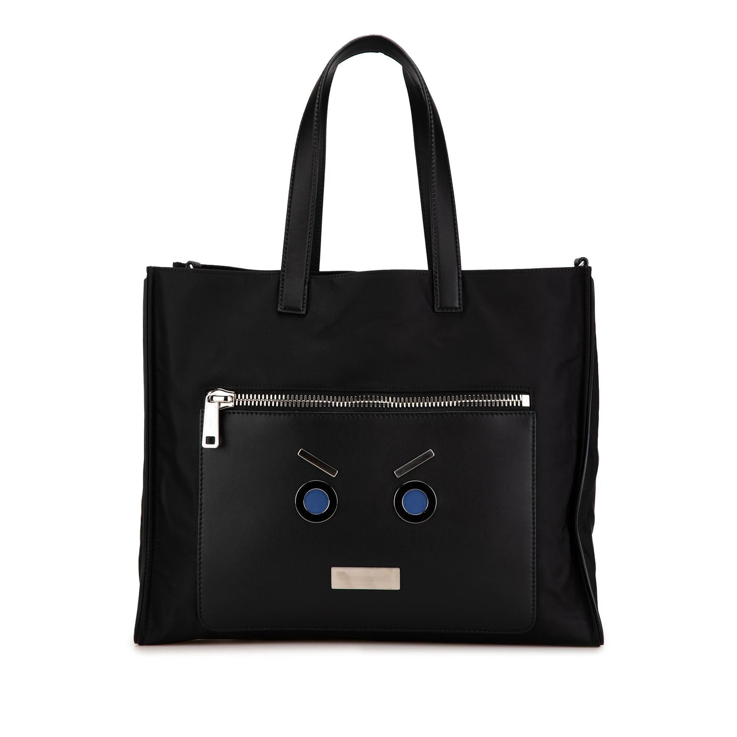 Fendi Faces Tote Nylon Large Tote Bag