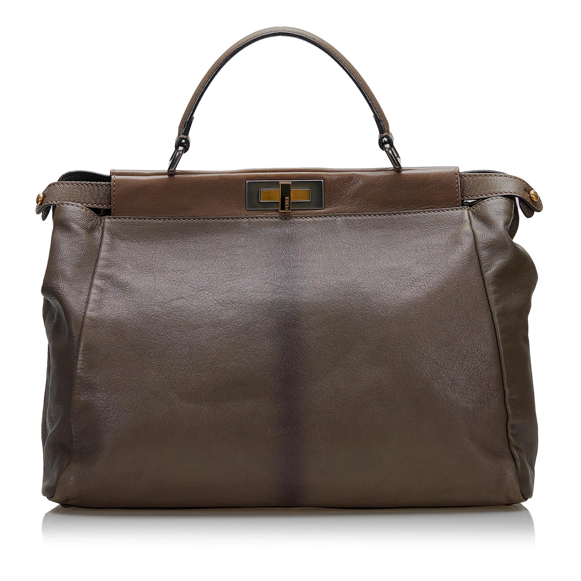 Fendi Peekaboo Iconic Shg O6Hvbk Satchel Bag Large