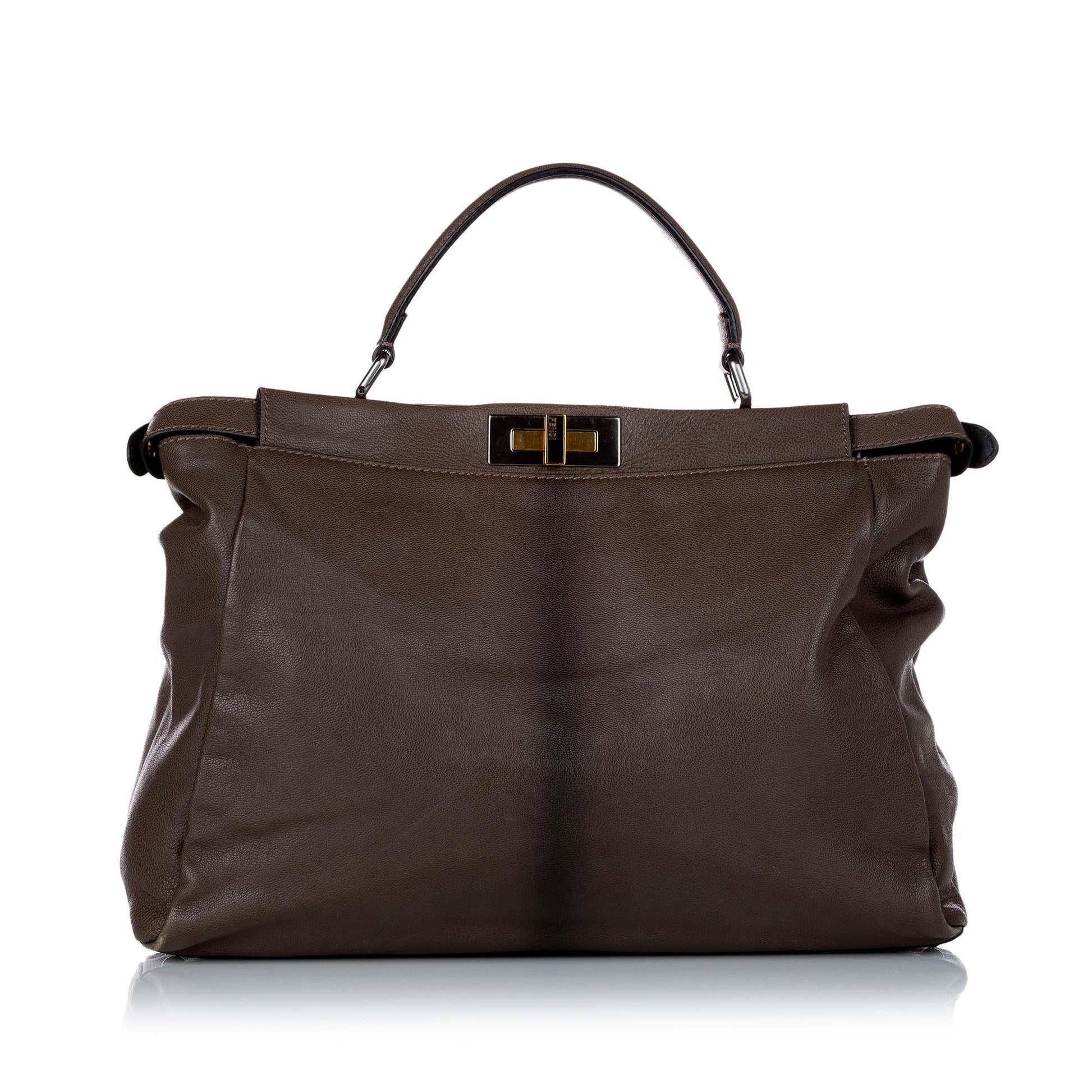Fendi Peekaboo Satchel Shg Leather Large Satchel Bag Satchel Shg 28817