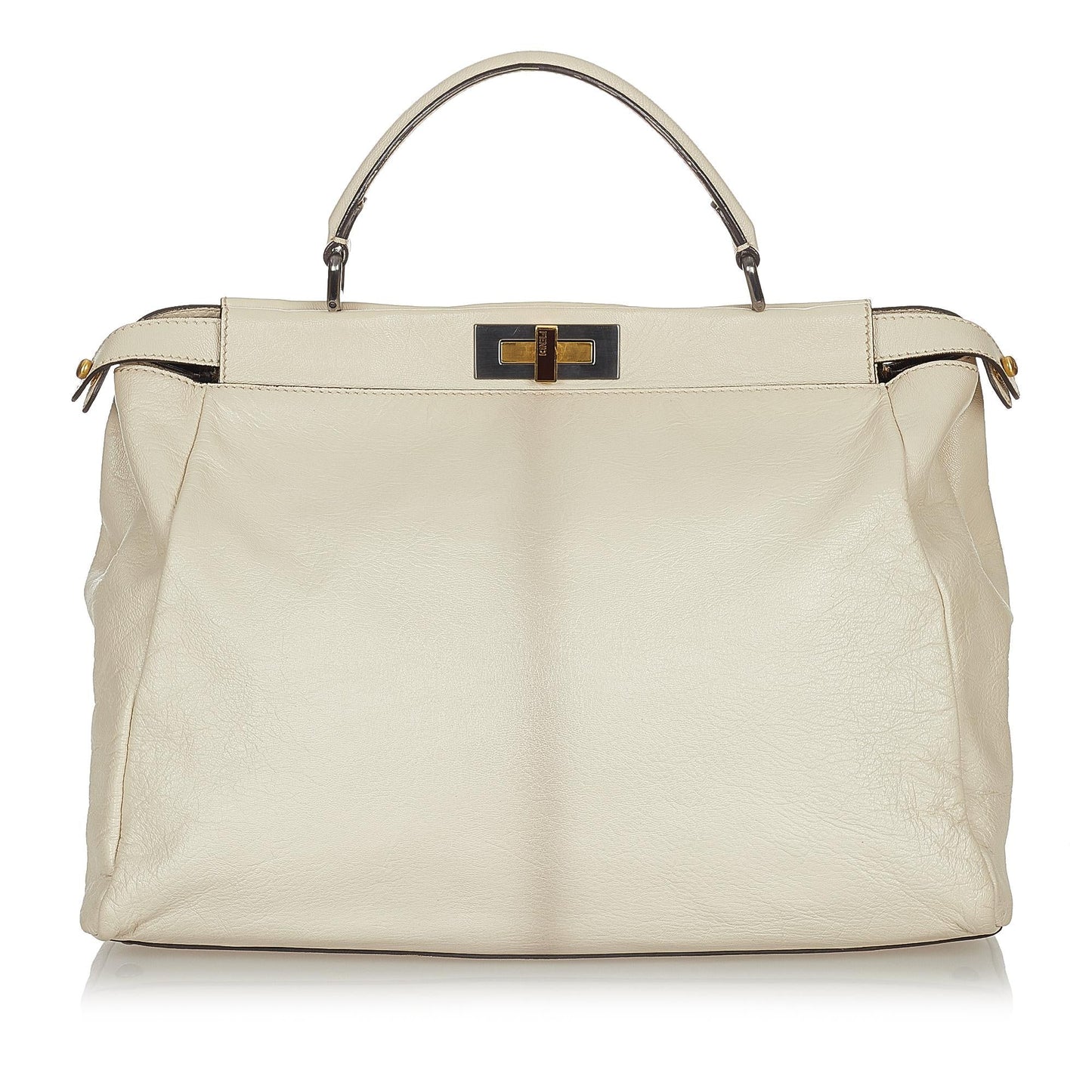 Fendi Peekaboo Satchel Shg Usppvt Leather Large Satchel Bag