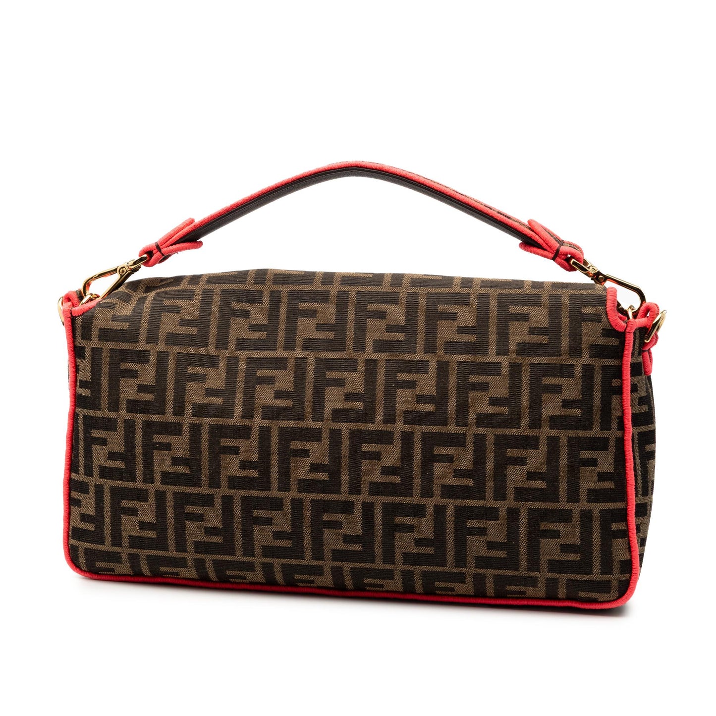 Fendi Zucca Baguette Satchel Canvas Large Satchel Bag