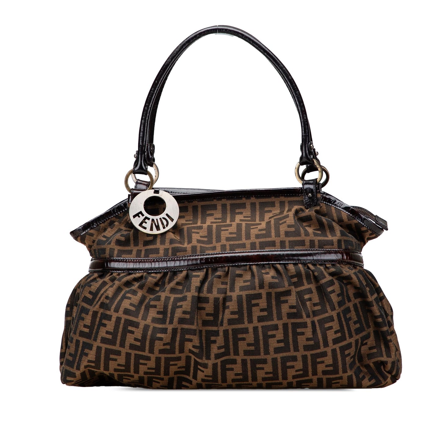 Fendi Zucca Chef Shoulder Bag Canvas Large