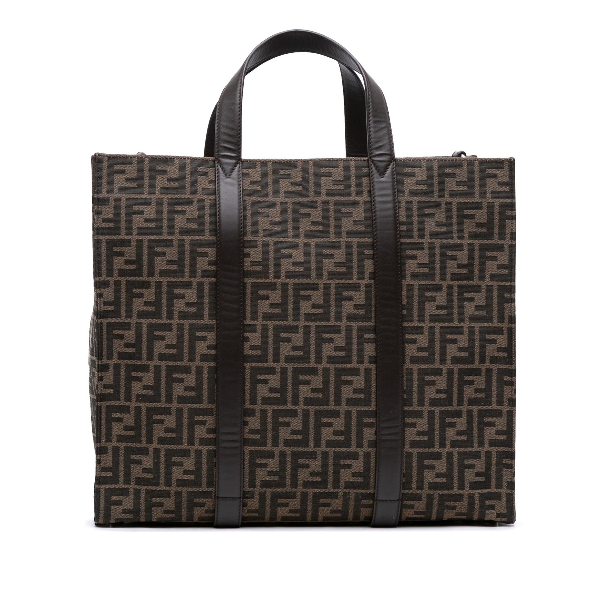 Fendi Zucca Shopper Tote Canvas Large Tote Bag