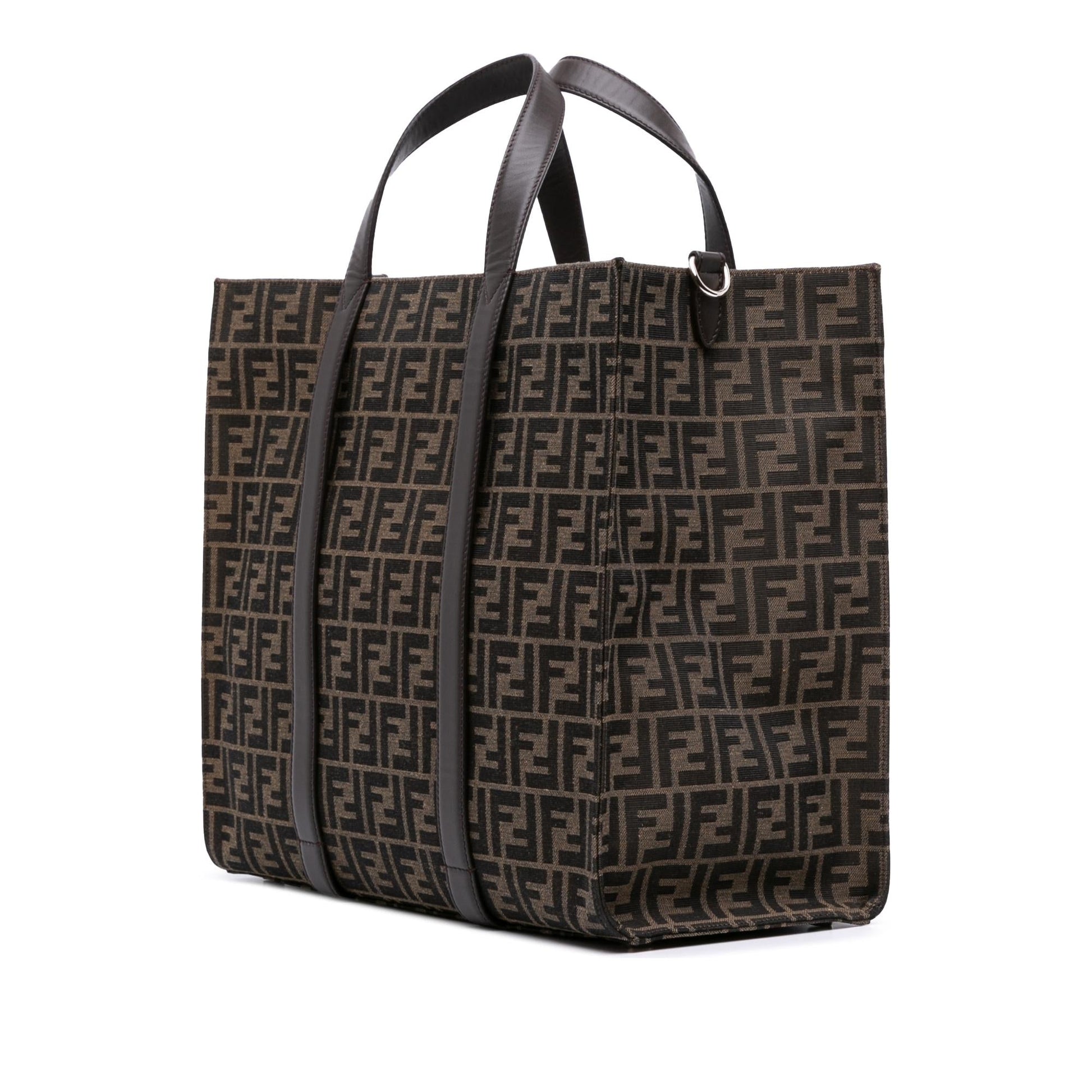 Fendi Zucca Shopper Tote Canvas Large Tote Bag