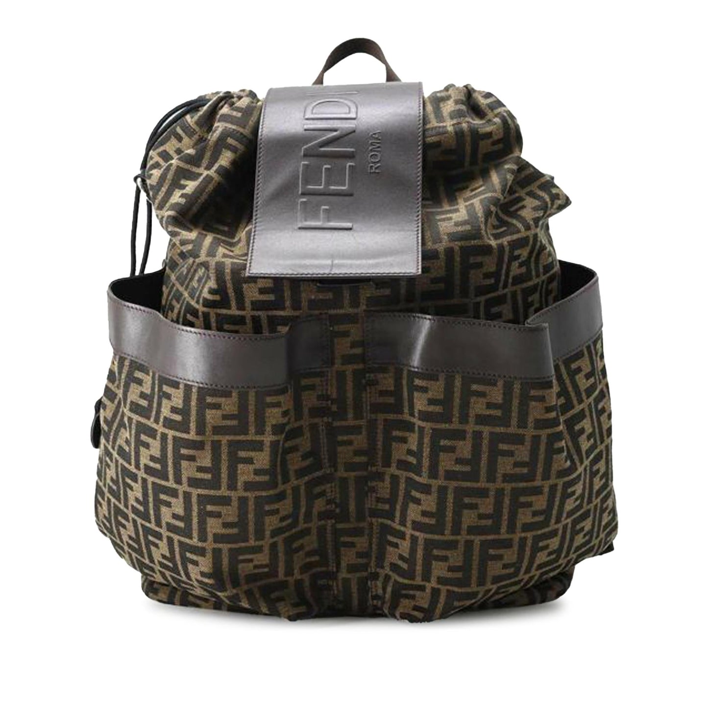 Fendi Zucca Strike Backpack Shg M56Fum Canvas Large