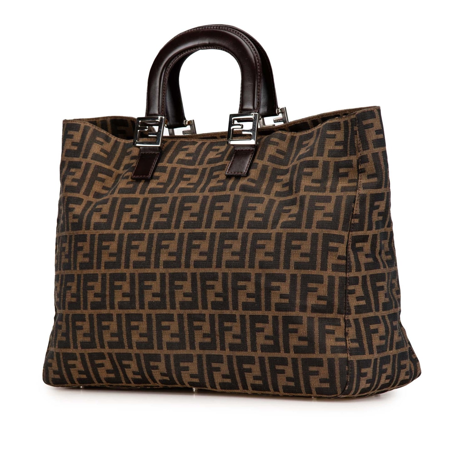 Fendi Zucca Twins Tote Shg Kzs55H Canvas Large Tote Bag