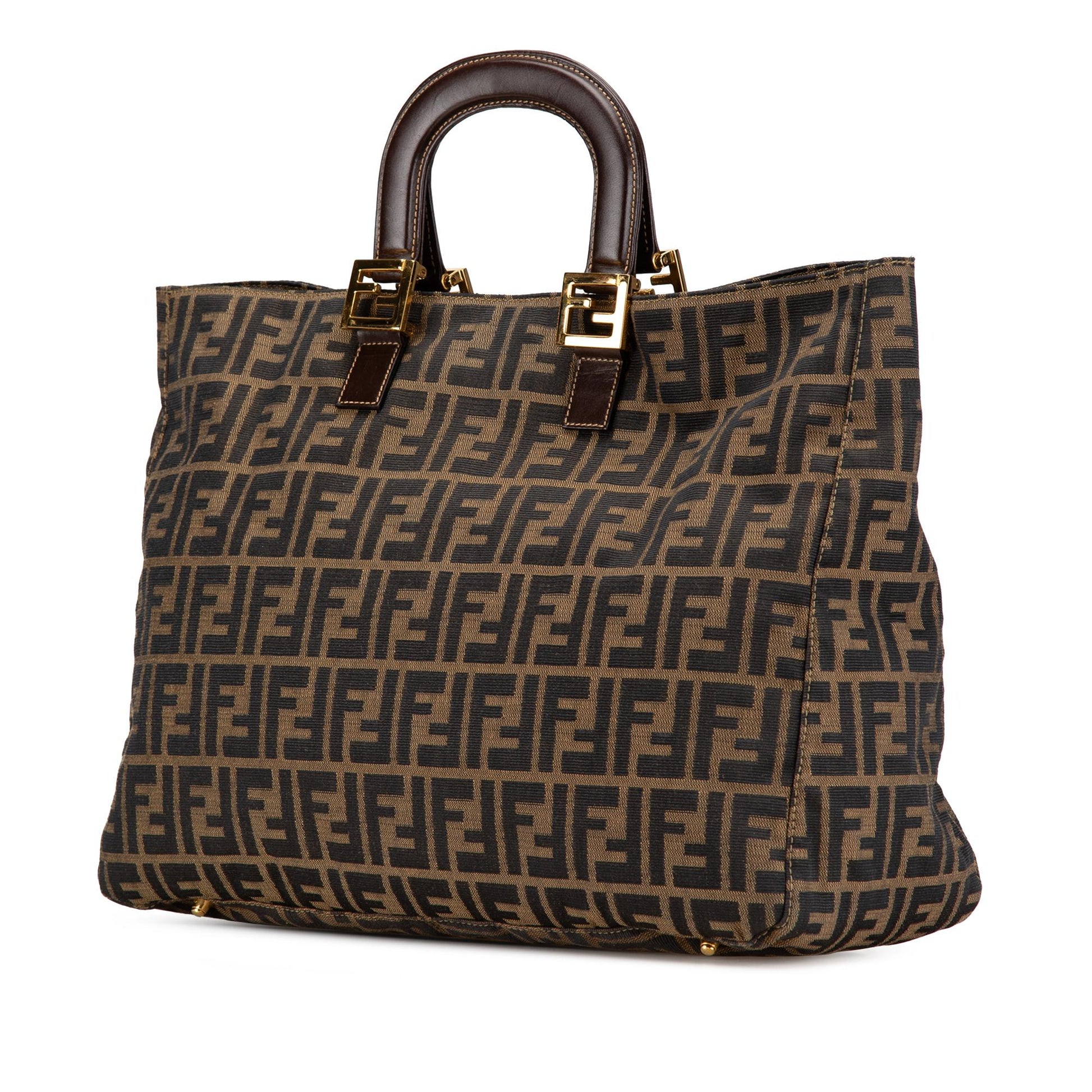 Fendi Zucca Twins Tote Canvas Large Tote Bag Twins Tote 1
