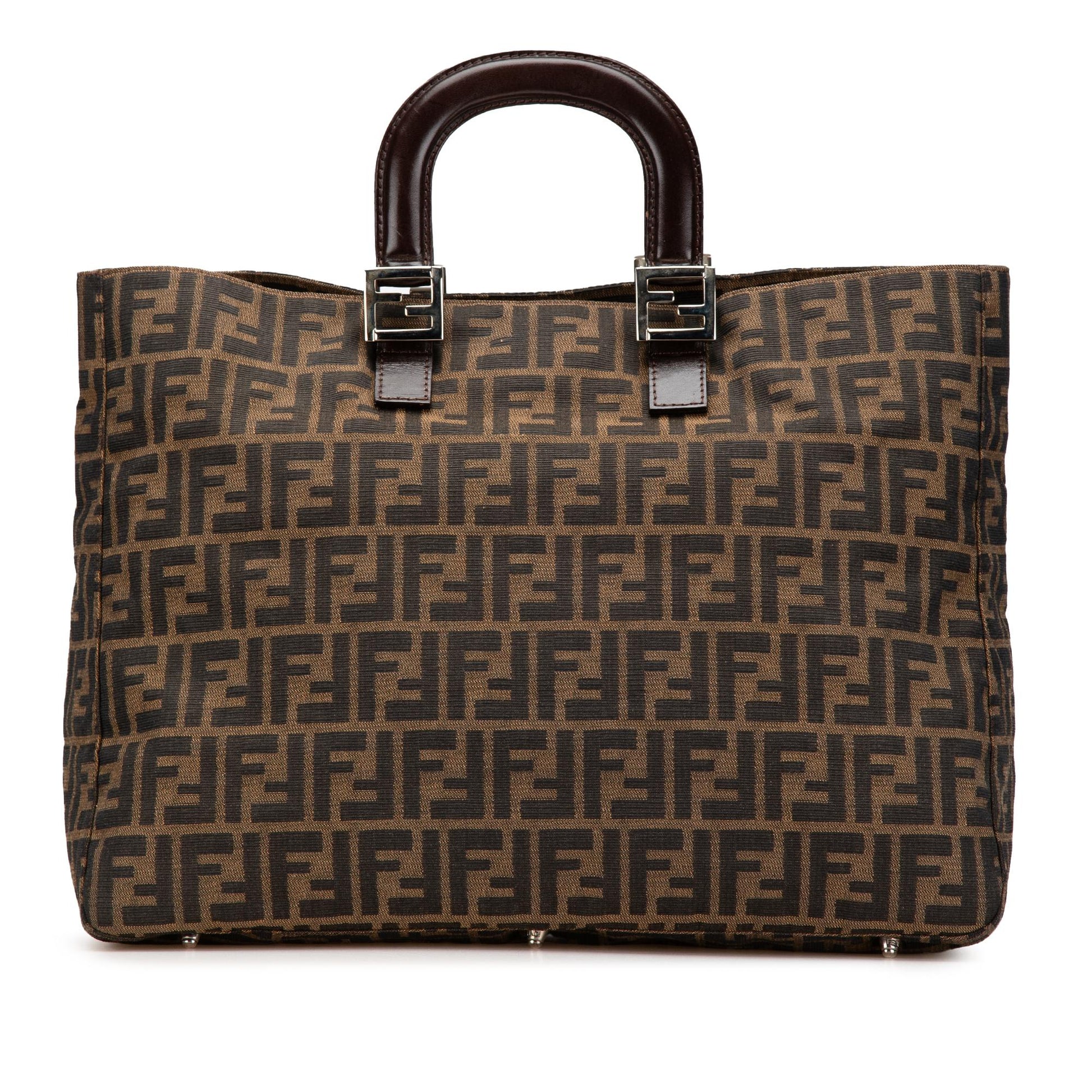 Fendi Zucca Twins Tote Canvas Large Tote Bag Twins Tote 2
