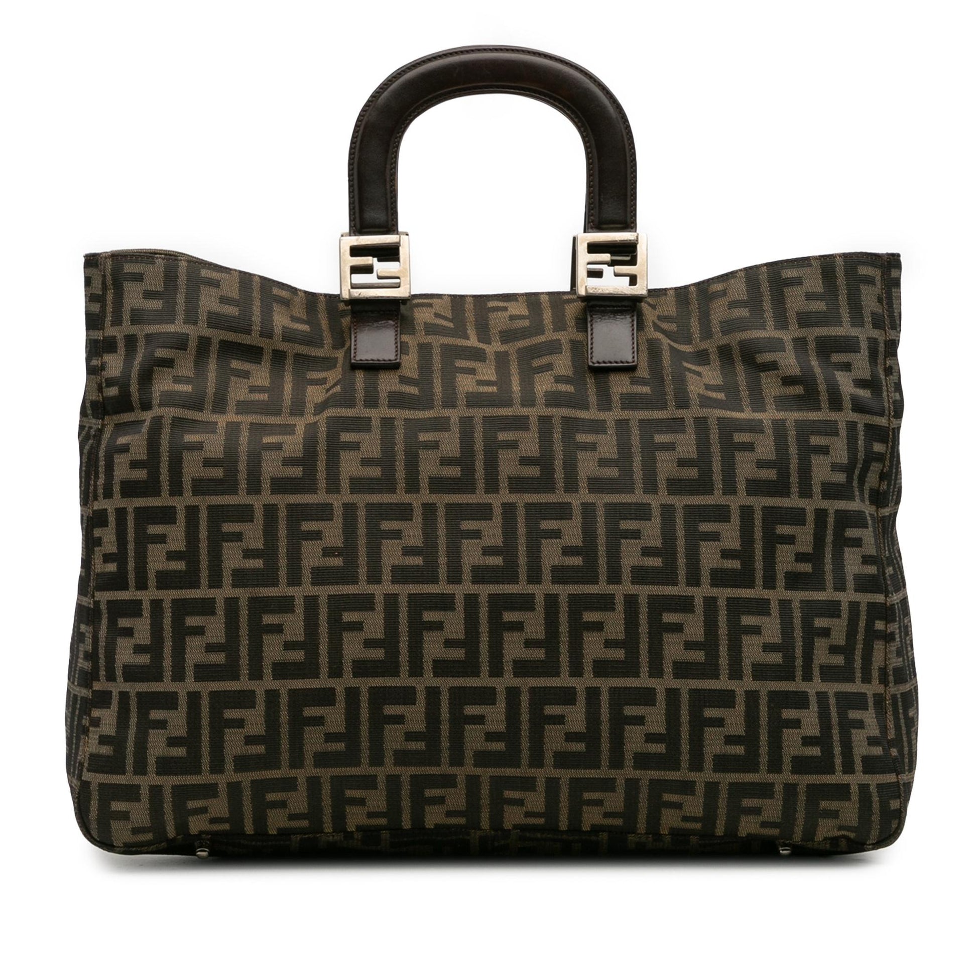 Fendi Zucca Twins Tote Canvas Large Tote Bag Twins Tote 6