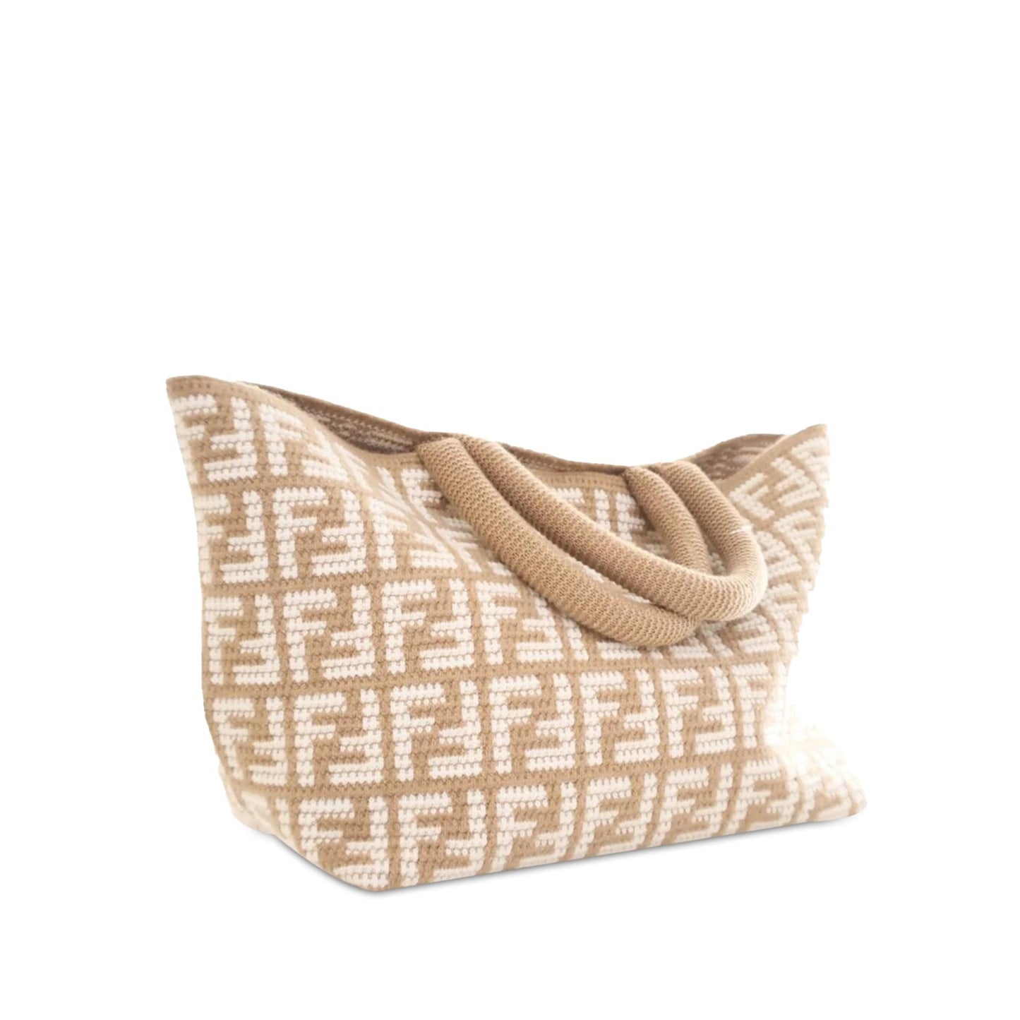 Fendi Zucca Cashmere Shopper Tote Shg Q4X6Pa Large Tote Bag