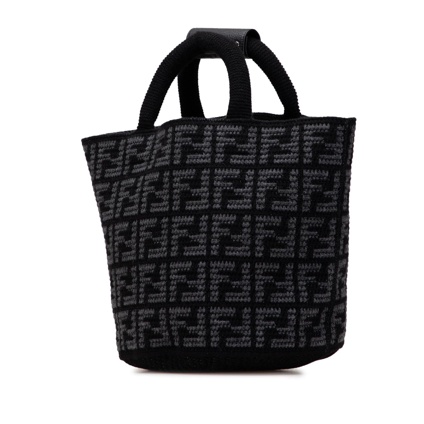 Fendi Zucca Cashmere Shopper Tote Large Tote Bag