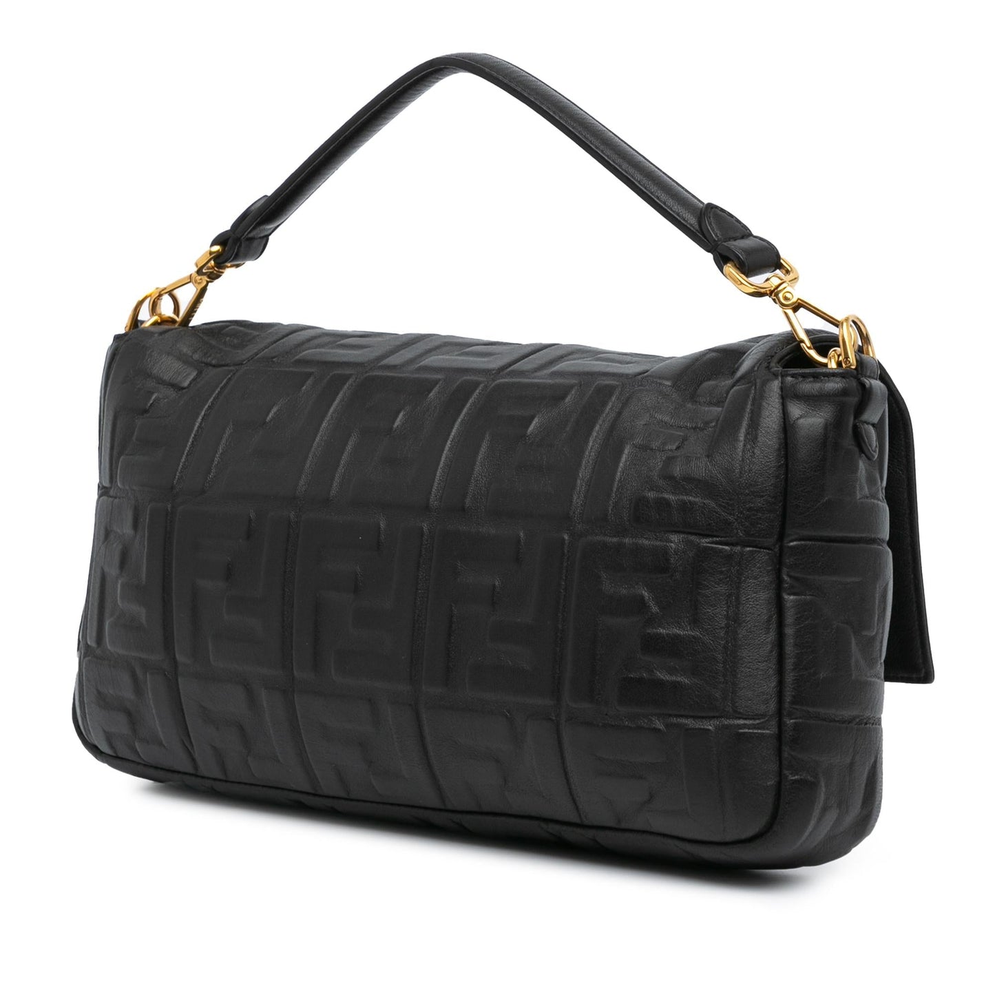 Fendi Zucca Baguette Satchel Shg Jlanxb Leather Large Embossed Satchel Bag