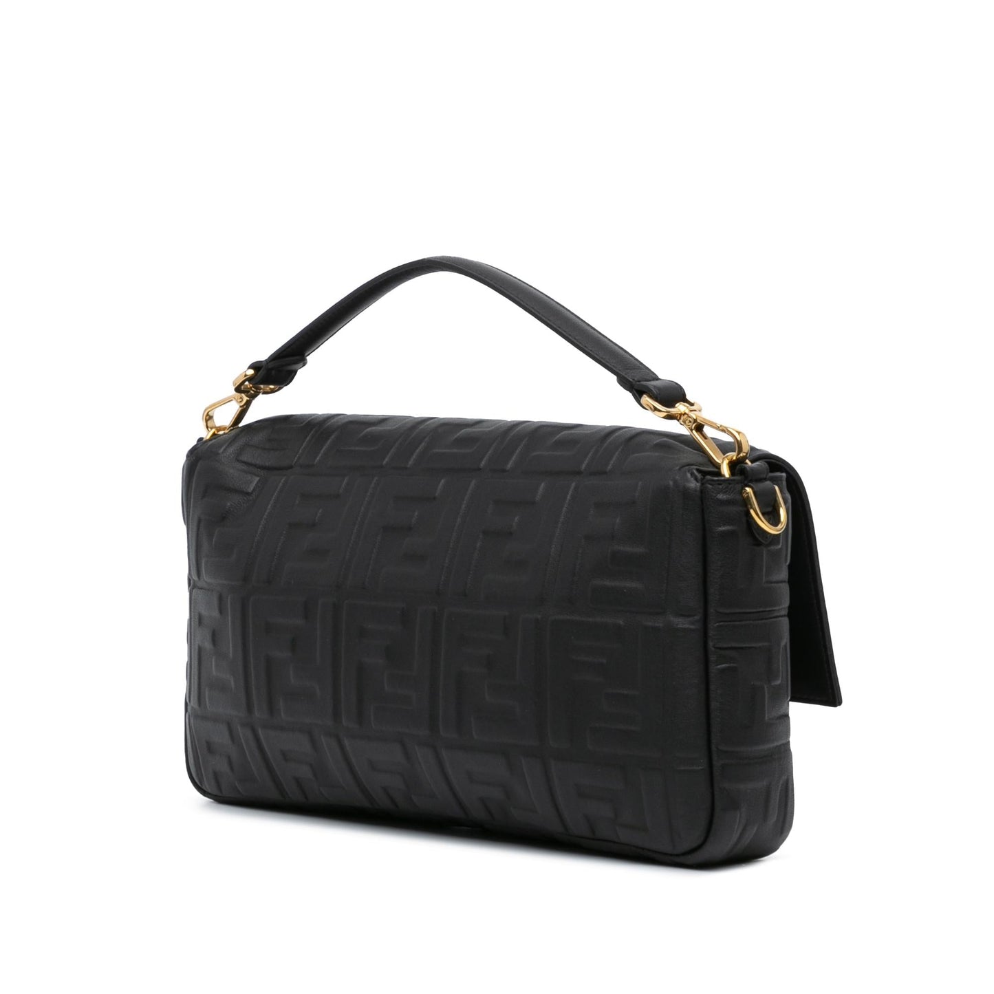 Fendi Zucca Baguette Satchel Shg 8Ihum8 Leather Large Embossed Satchel Bag