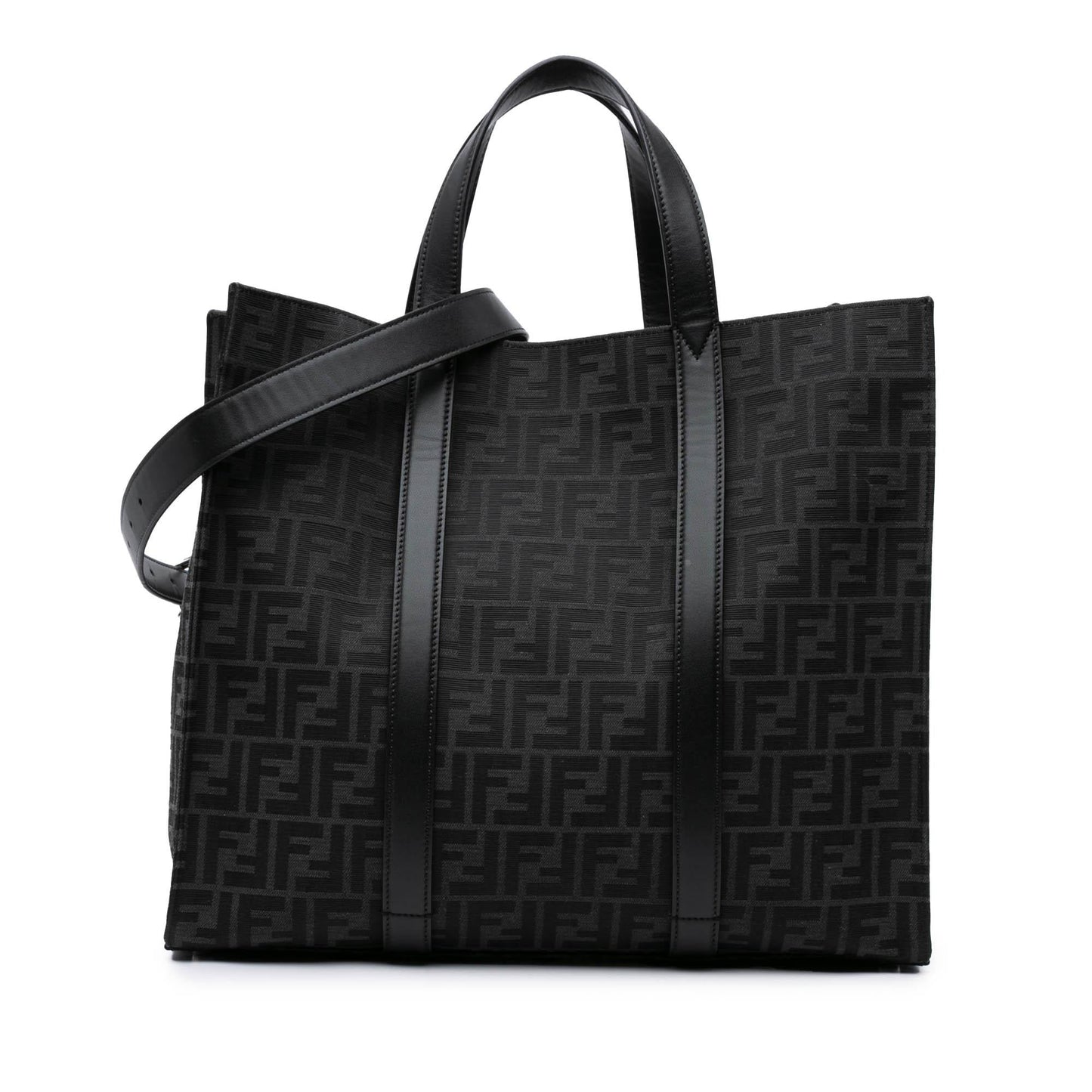 Fendi Zucca Jacquard Shopper Tote Large Tote Bag