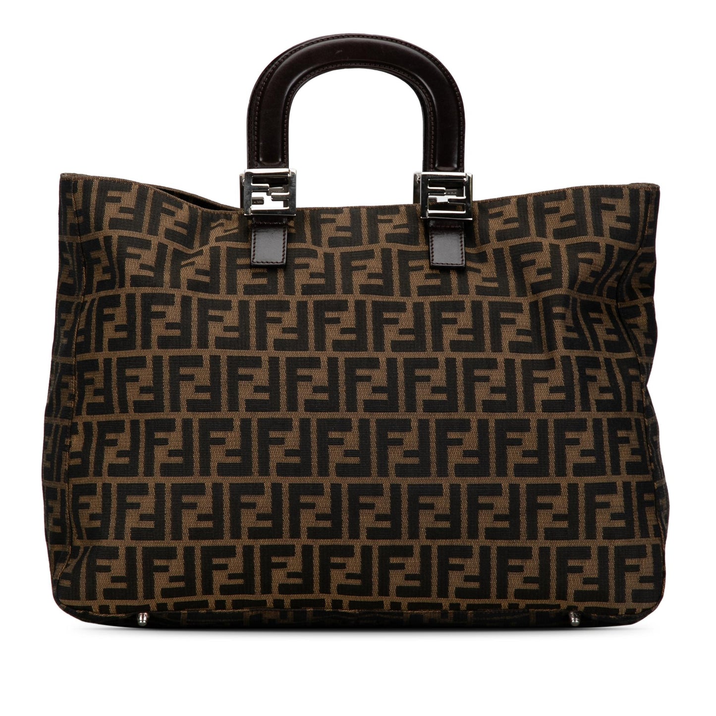 Fendi Zucca Twins Tote Shg Uvef47 Large Tote Bag