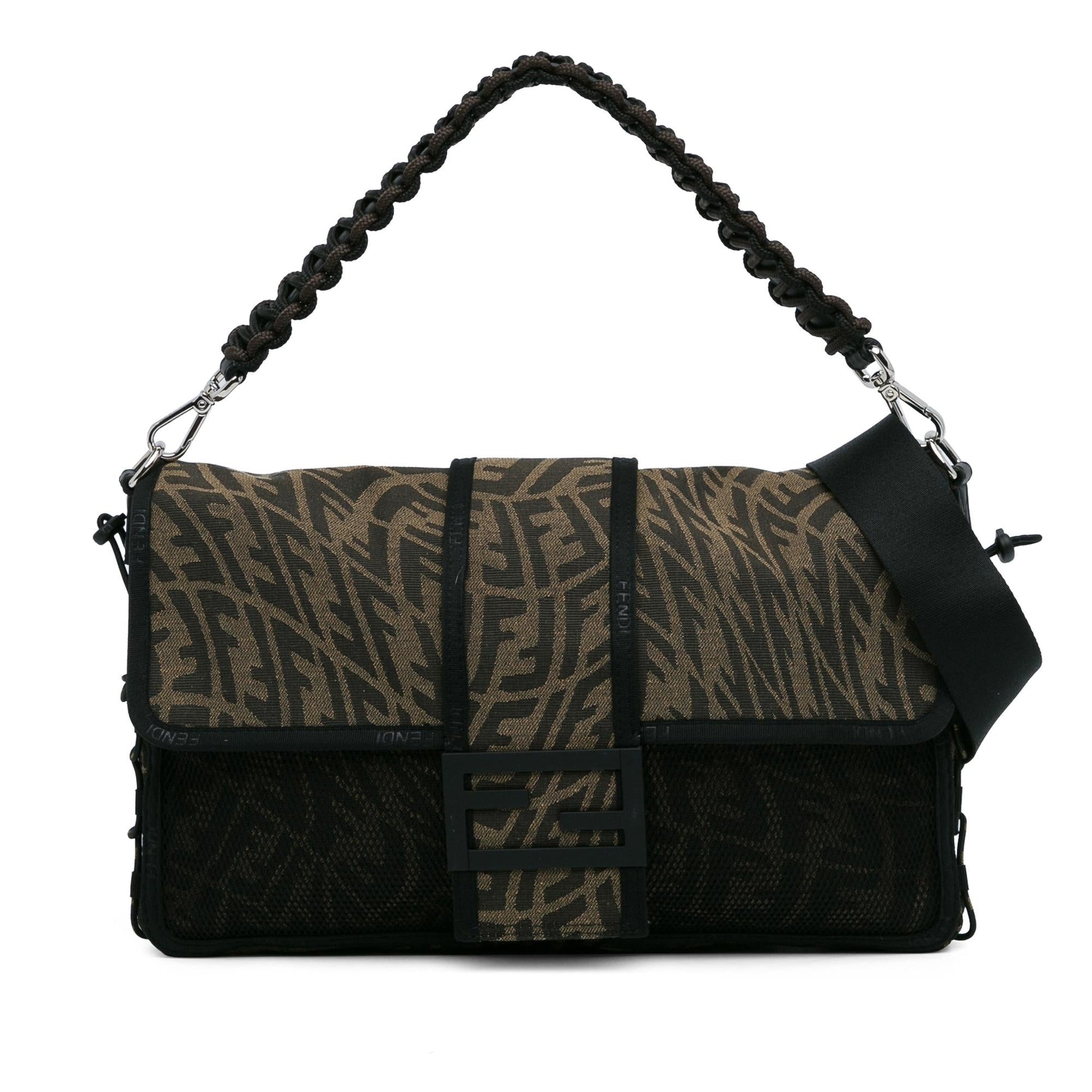 Fendi Zucca Vertigo Mesh Baguette Satchel Large Satchel Bag Baguette Satchel 1
