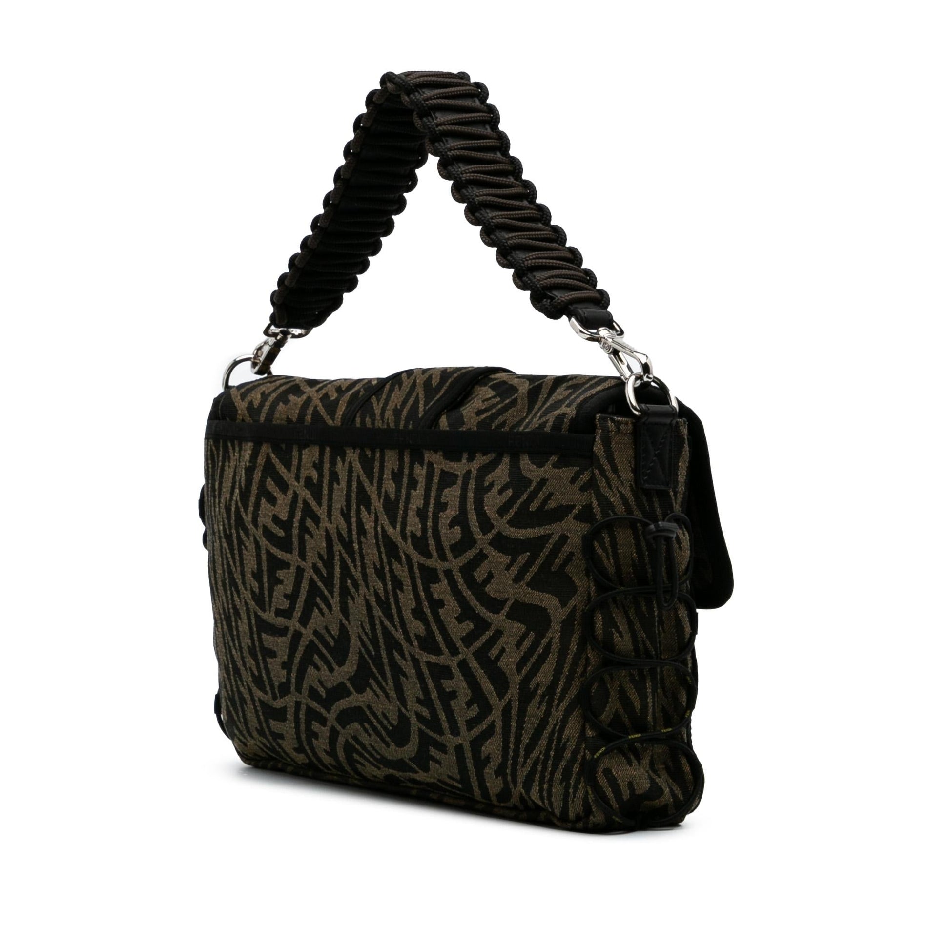 Fendi Zucca Vertigo Mesh Baguette Satchel Large Satchel Bag Baguette Satchel 2