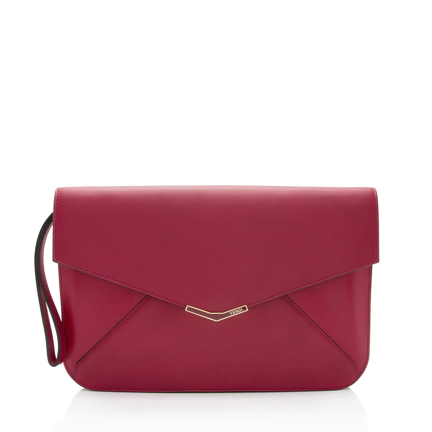 Fendi 2Jours Envelope Clutch Shf Tw1Gap Leather Clutch Bag
