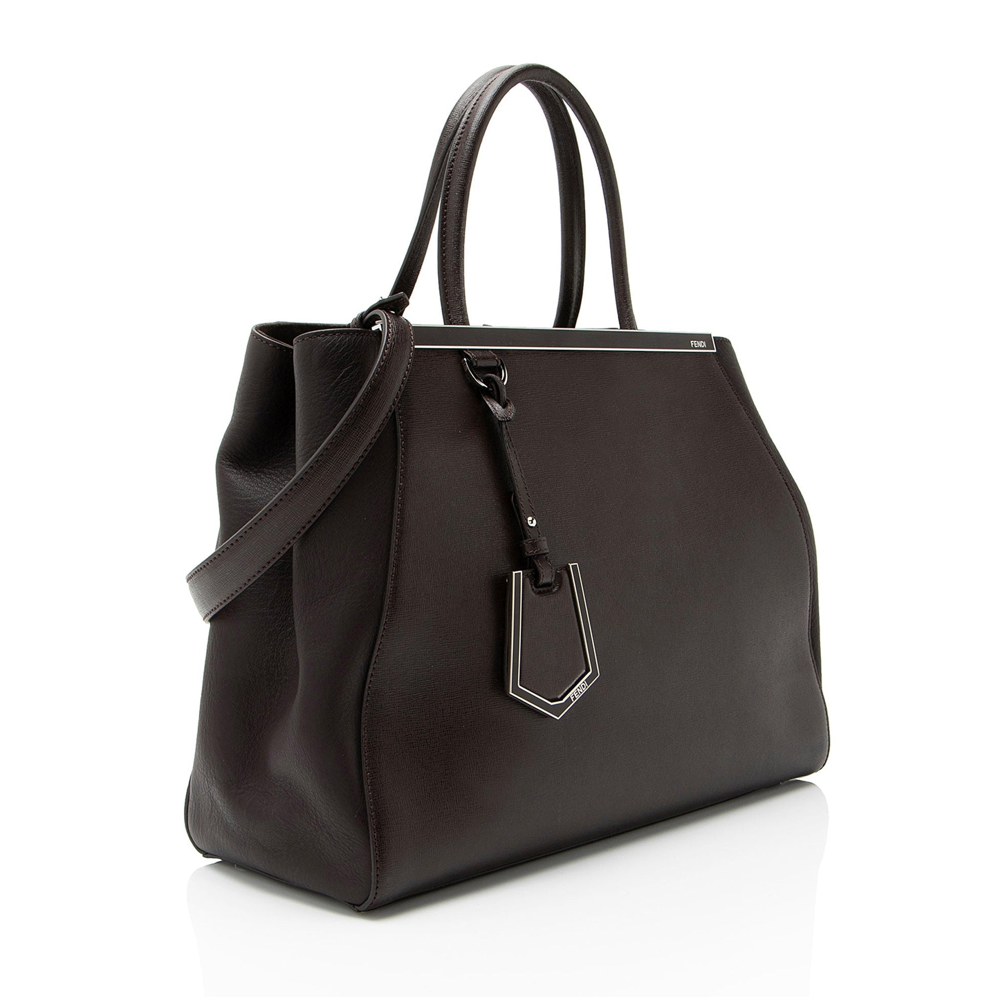 Fendi 2Jours Tote Leather Medium Tote Bag