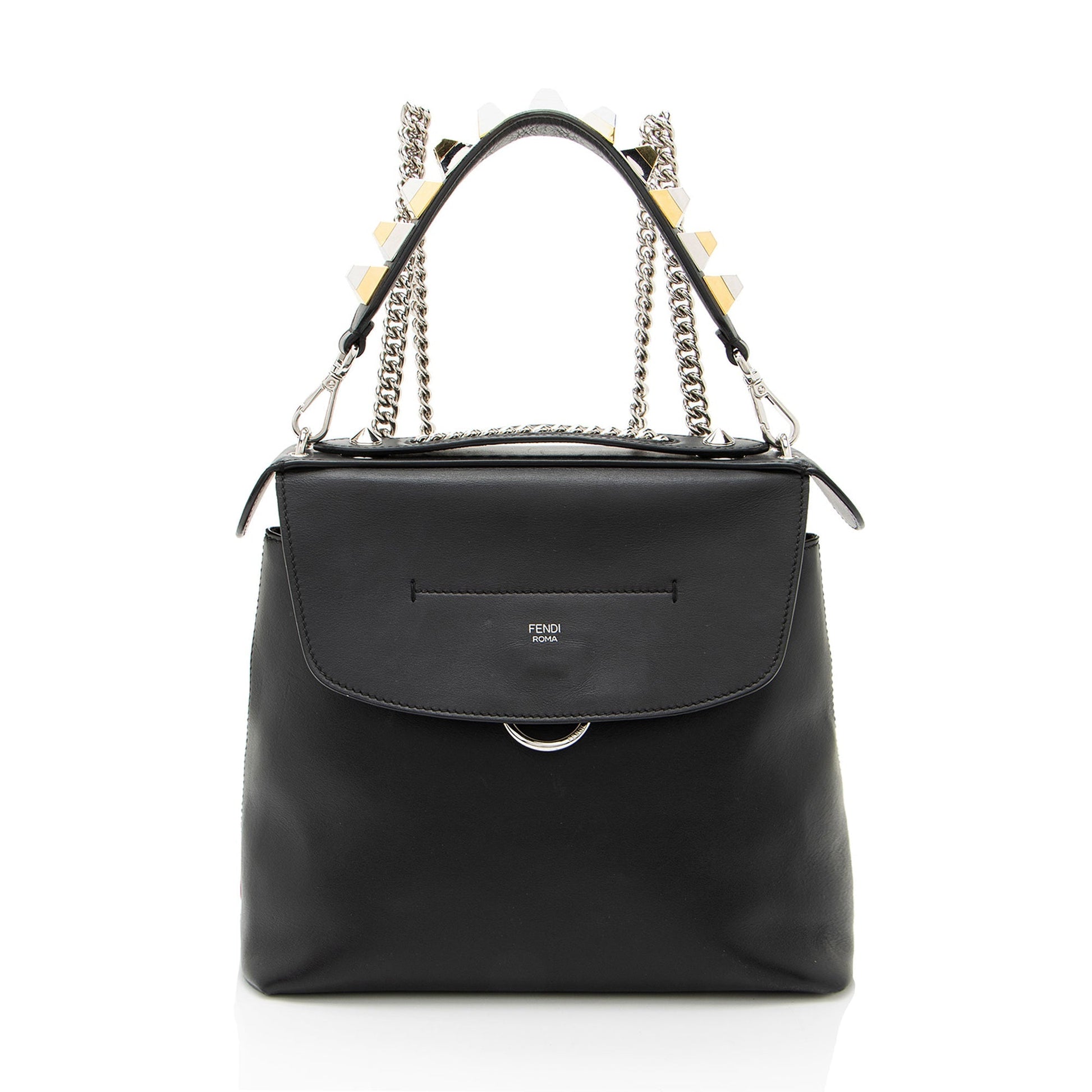 Fendi Back To School Backpack Leather Shoulder Bag
