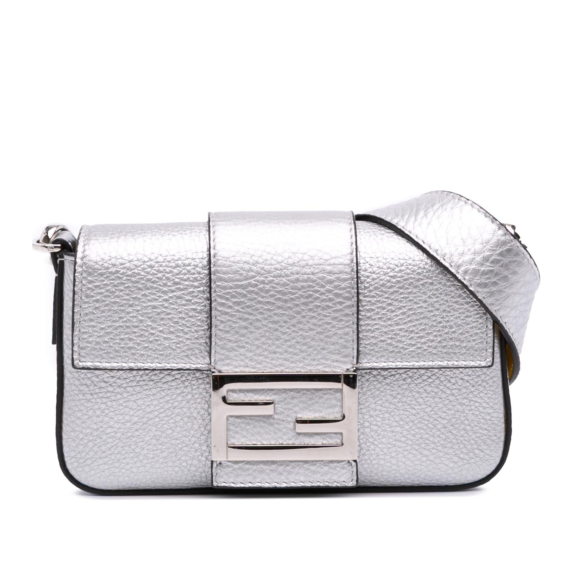 Fendi Baguette Crossbody Leather Shoulder Bag