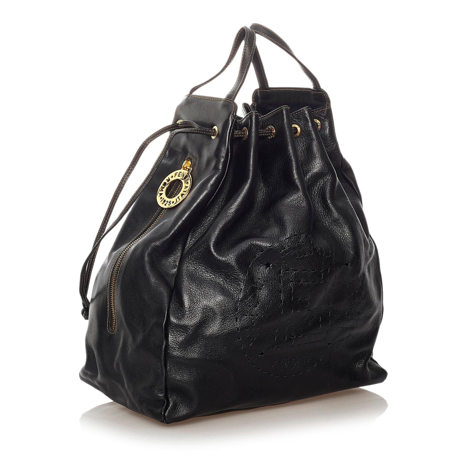 Fendi Bag Shg Leather Bucket Shoulder Bag
