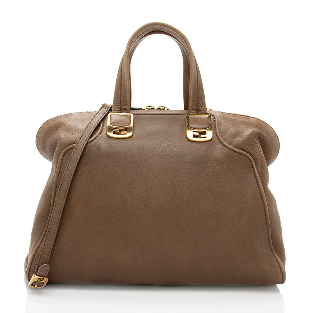 Fendi Chameleon Satchel Shf Leather Large Satchel Bag