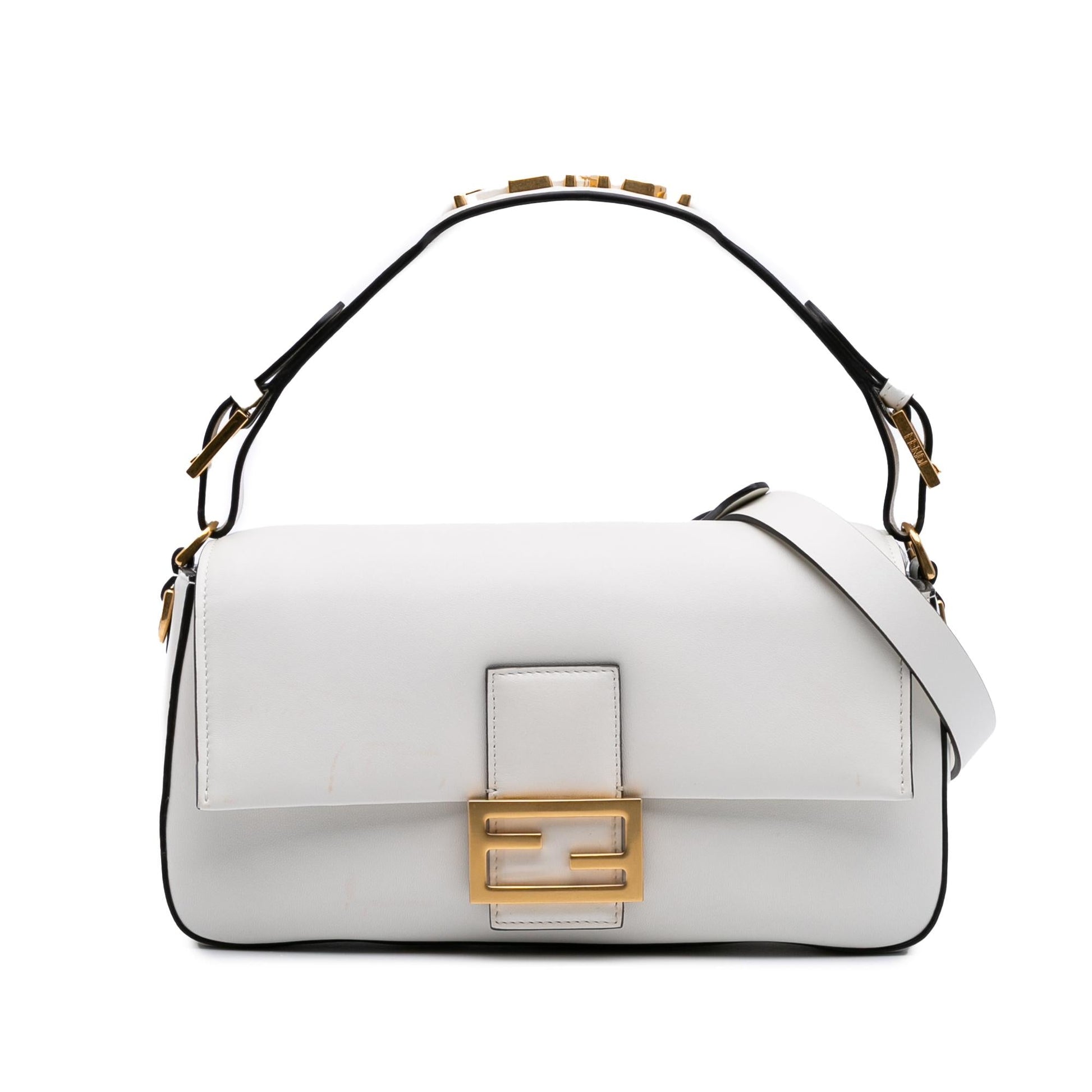 Fendi Convertible Baguette Satchel Leather Satchel Bag