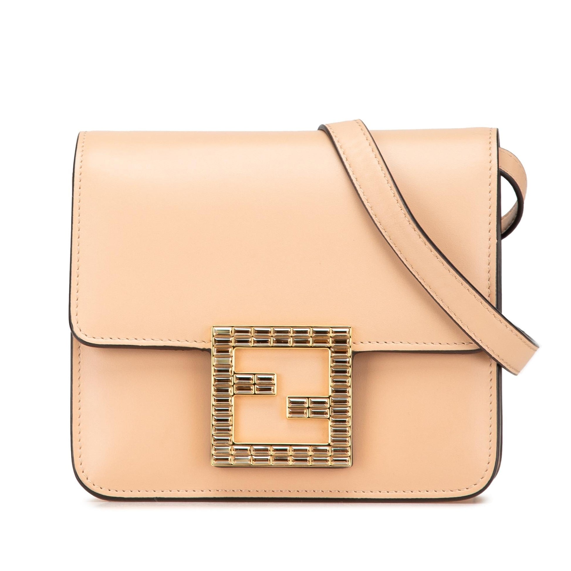 Fendi Crystal Fab Crossbody Leather Crossbody Bag Crystal Fab Crossbody