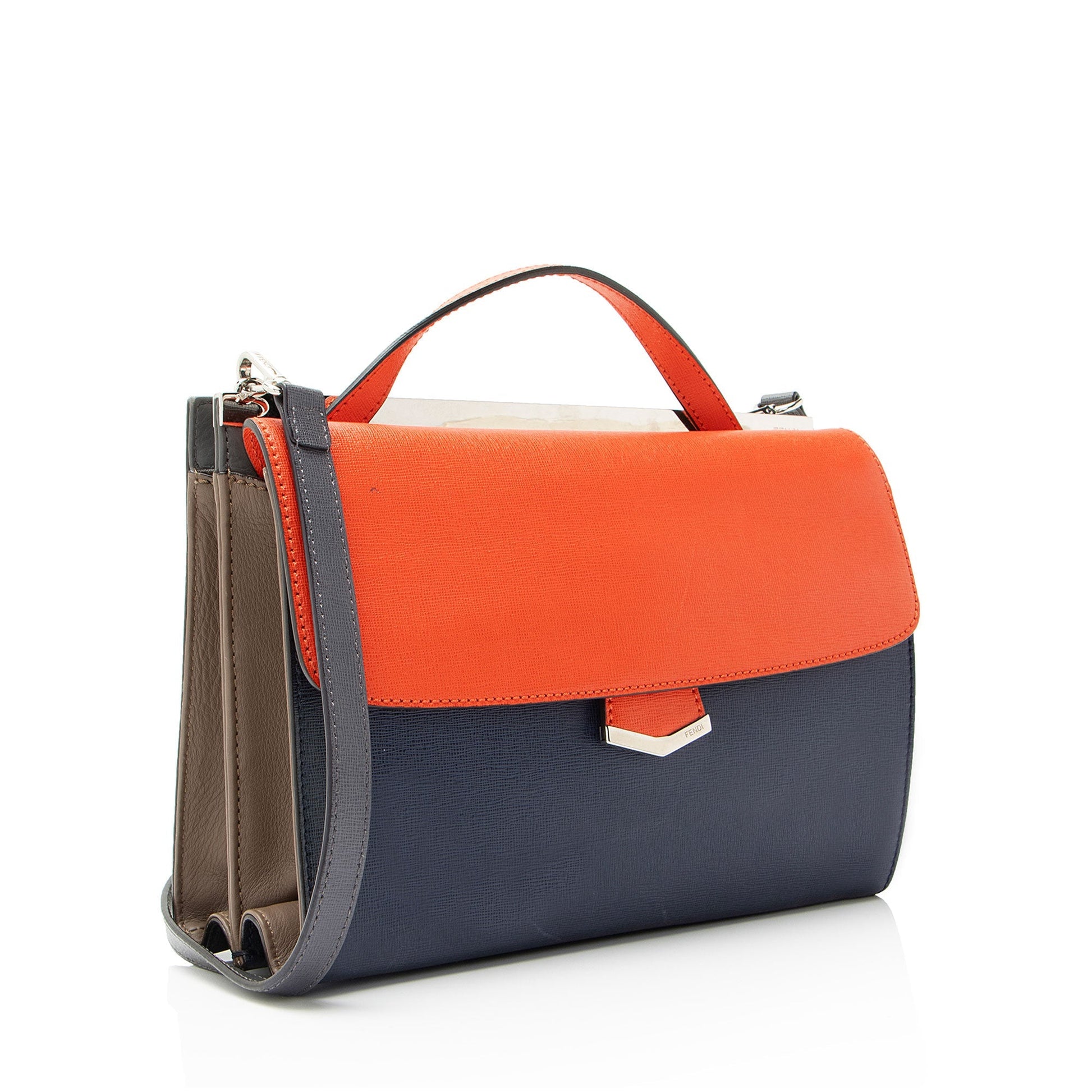 Fendi Demi Jour Tote Leather Small Tote Bag